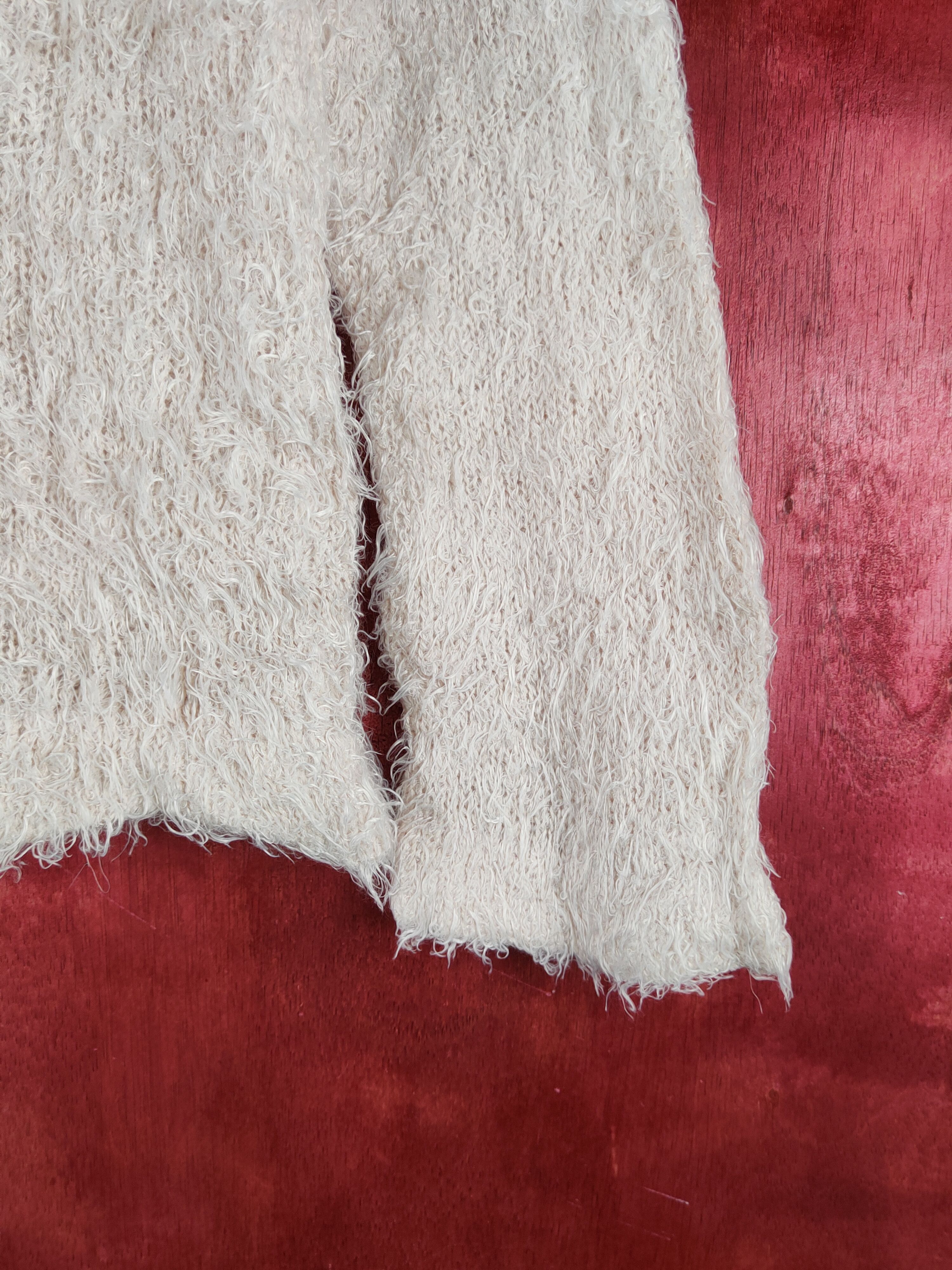 Japanese Brand Discoat Pink Shag Shaggy Fur Mohair Knitwear #S2156 Size M / US 6-8 / IT 42-44 - 6 Thumbnail