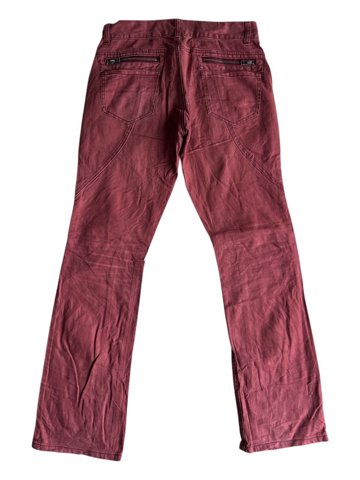 BUFFALO BOBS Y2K Semantic Design 🇯🇵 Spiral Cut Flare Hem Boot Cut Jeans Size US 33 - 4 Thumbnail