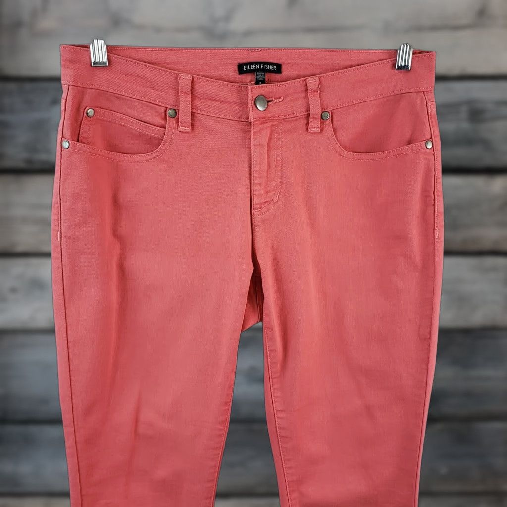 Eileen Fisher Eileen Fisher Womens Skinny Jeans Sz 4 Pink Mid Rise Organic Cotton Jeans Ladies Skinny Pink 4 Womens Mens? Size 27" / US 4 / IT 40 - 1 Thumbnail