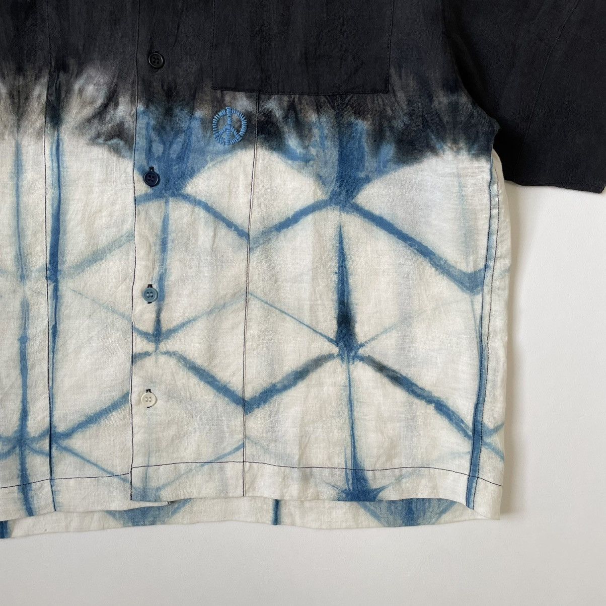 Story Mfg. ‘Peace Tie Dye Print’ Linen Shirt Size US M / EU 48-50 / 2 - 11 Thumbnail