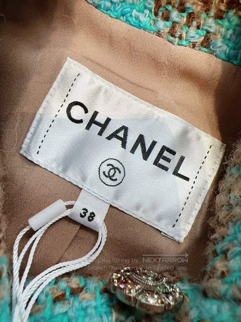 Chanel Chanel 22K show style retro lake blue gray plaid jacket dr Size XS / US 0-2 / IT 36-38 - 6 Thumbnail