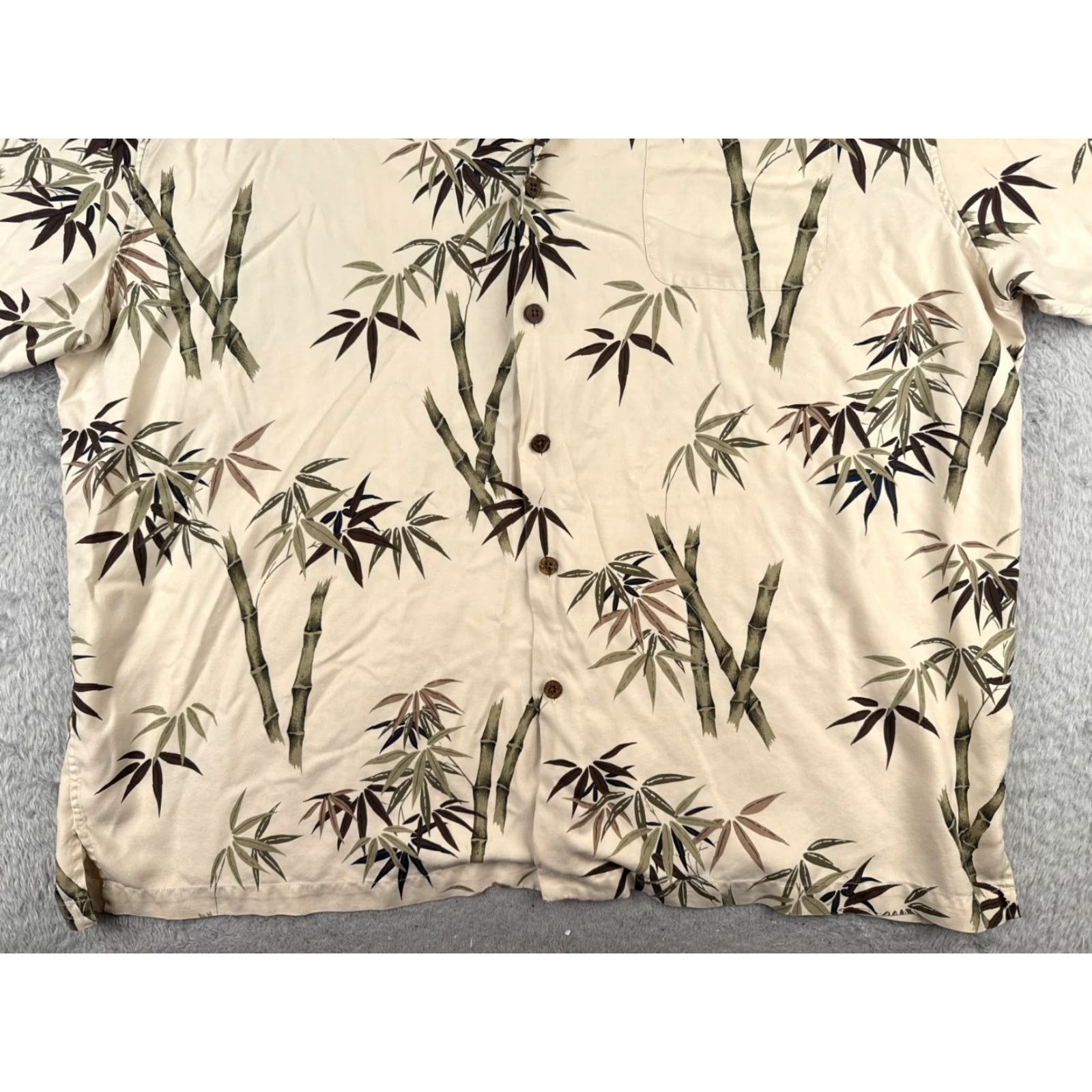 Hilo Hattie Hilo Hattie Shirt Men 3XL Ivory Silk Floral Hawaiian Button-Up Collared Short Sleeve Resort Aloha 90s? Size US XXL / EU 58 / 5 - 5 Thumbnail