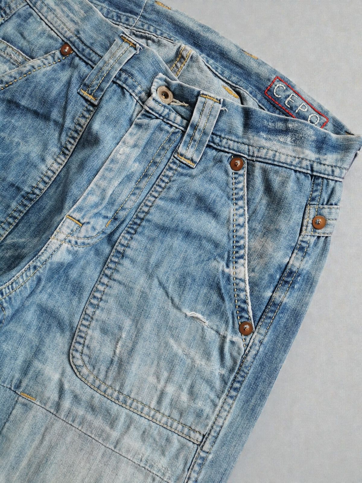 FCUK Cepo Baggy Wide Leg Carpenter Jeans STYLE FCUK Size US 27 - 11 Thumbnail