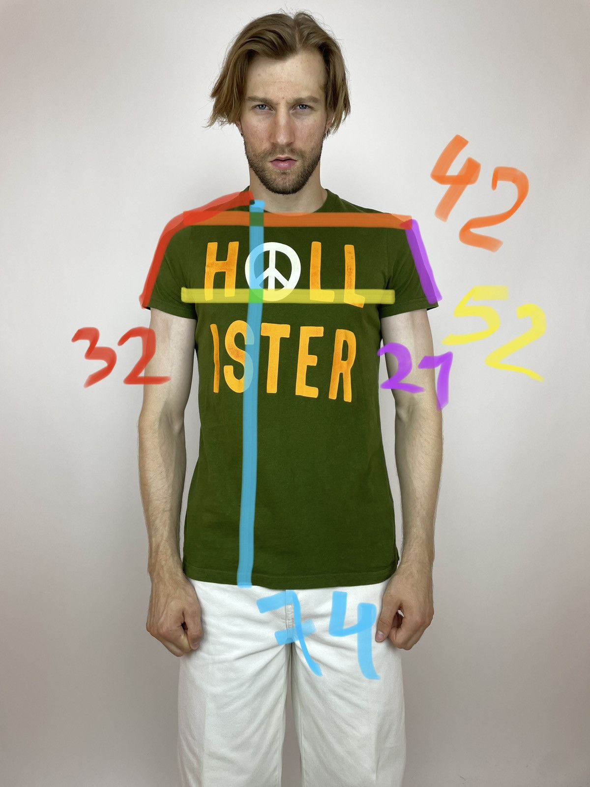 Other HOLLISTER Mens T-shirt Peace logo size Large Size US L / EU 52-54 / 3 - 9 Thumbnail