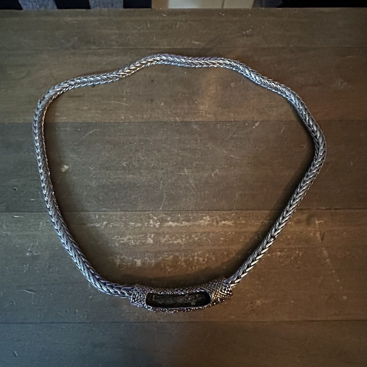 Other Premier Designs wheat chain two tone bar pendant necklace Size ONE SIZE - 5 Thumbnail