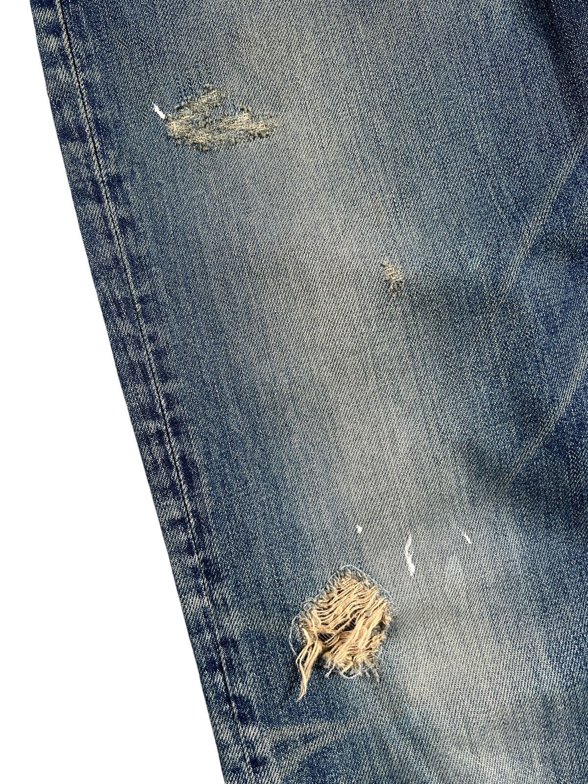 5351 POUR LES HOMMES × Japanese Brand Black Line by 5351 Pour Les Hommes Distressed Slim Denim Size US 32 / EU 48 - 8 Thumbnail