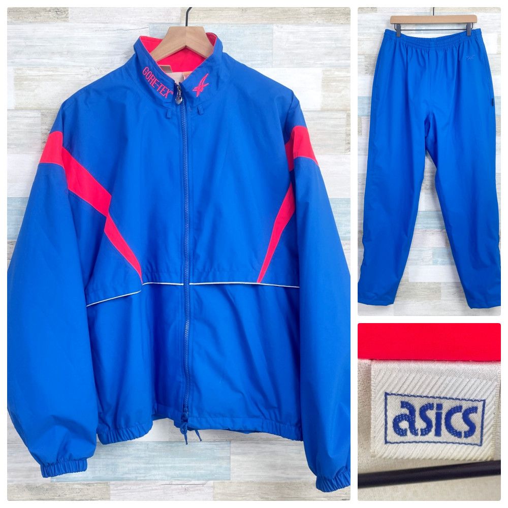 image of Asics Gore Tex VTG 90's Two Piece Tracksuit Neon Blue Mens Xl