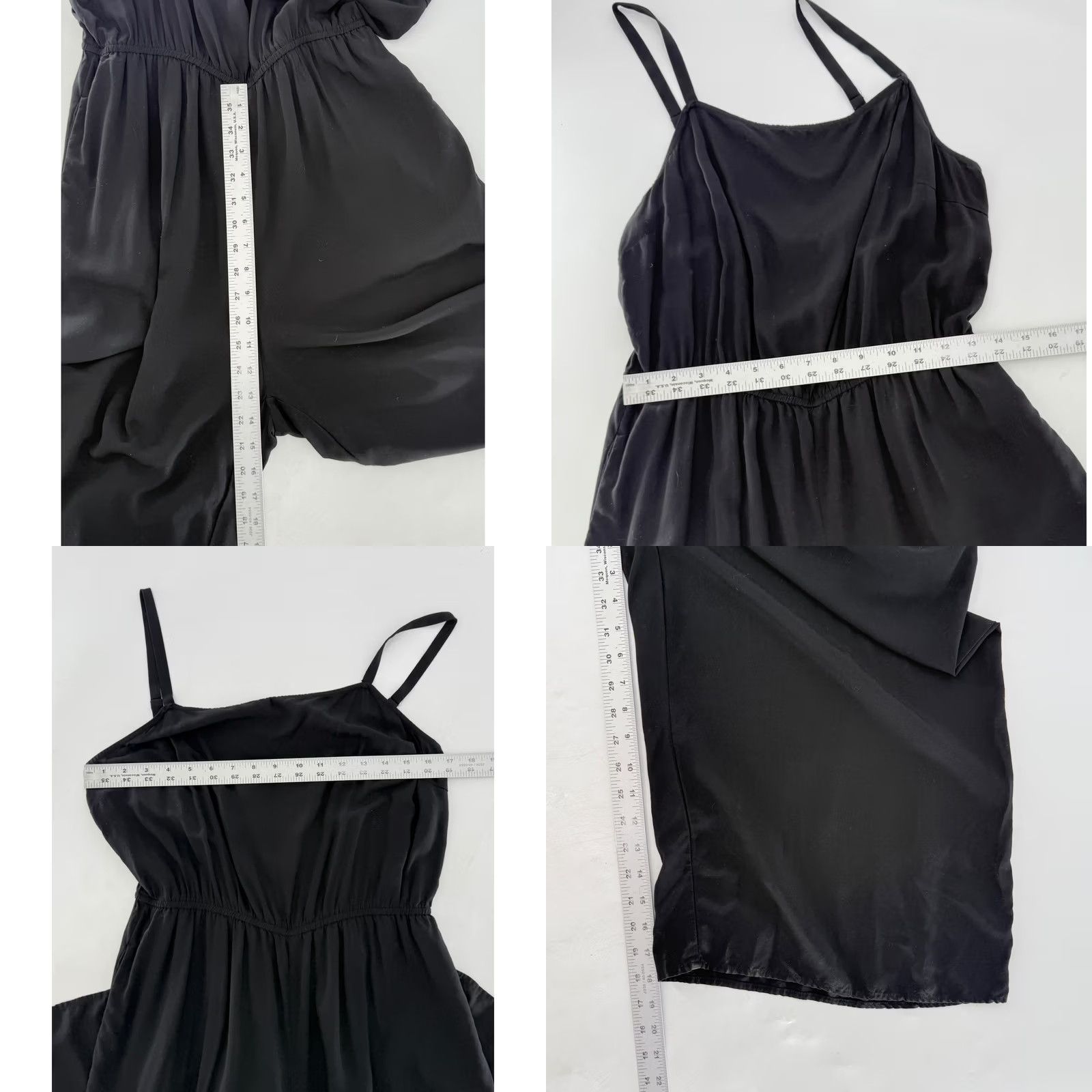 Gap GAP Black Romper Sleeveless Adjustable Straps Sz Medium Boho Women’s Romper Tee Dress One-Piece Casual Everyday Summer Spirits Size 32" / US 10 / IT 46 - 8 Thumbnail