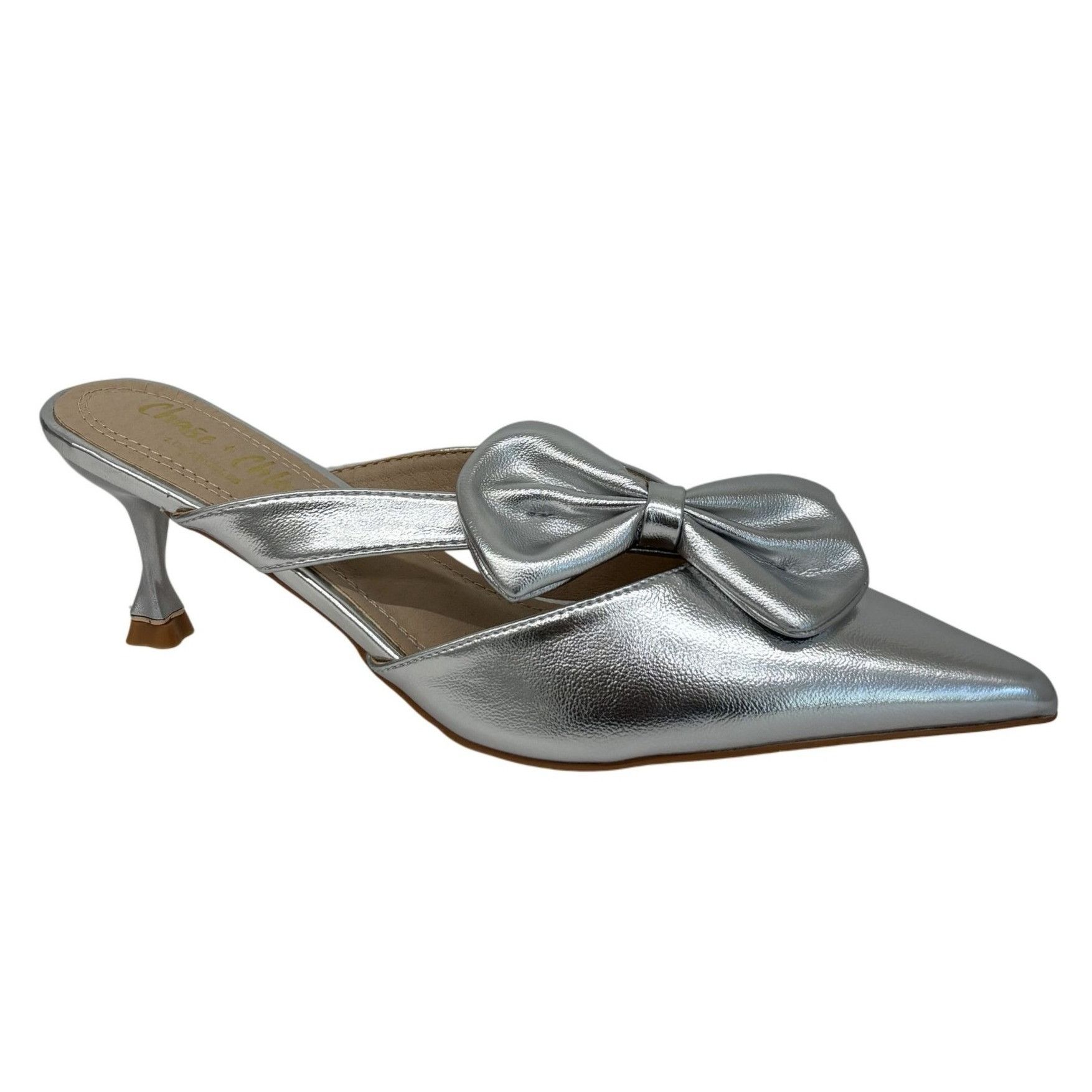 Other CHASE + CHLOE / Idra-3 / Silver / Pointed / Toe Mule Heels / Size US 10 / IT 40 - 2 Thumbnail