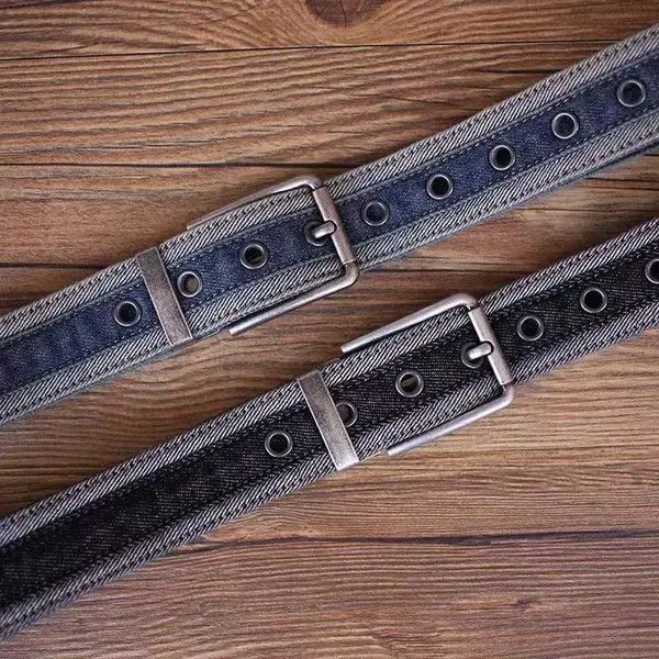 Japanese Brand Momoko x natsu Street Vintage Patchwork Denim Belt 47 in. Size ONE SIZE - 4 Thumbnail