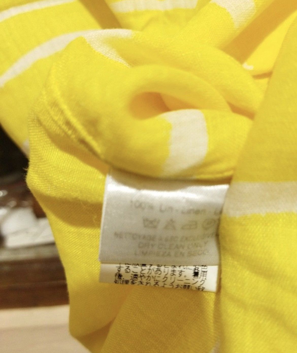 Hermes Vintage Hermes Paris Half Button Ups Linen Shirt Yellow Size US L / EU 52-54 / 3 - 6 Thumbnail