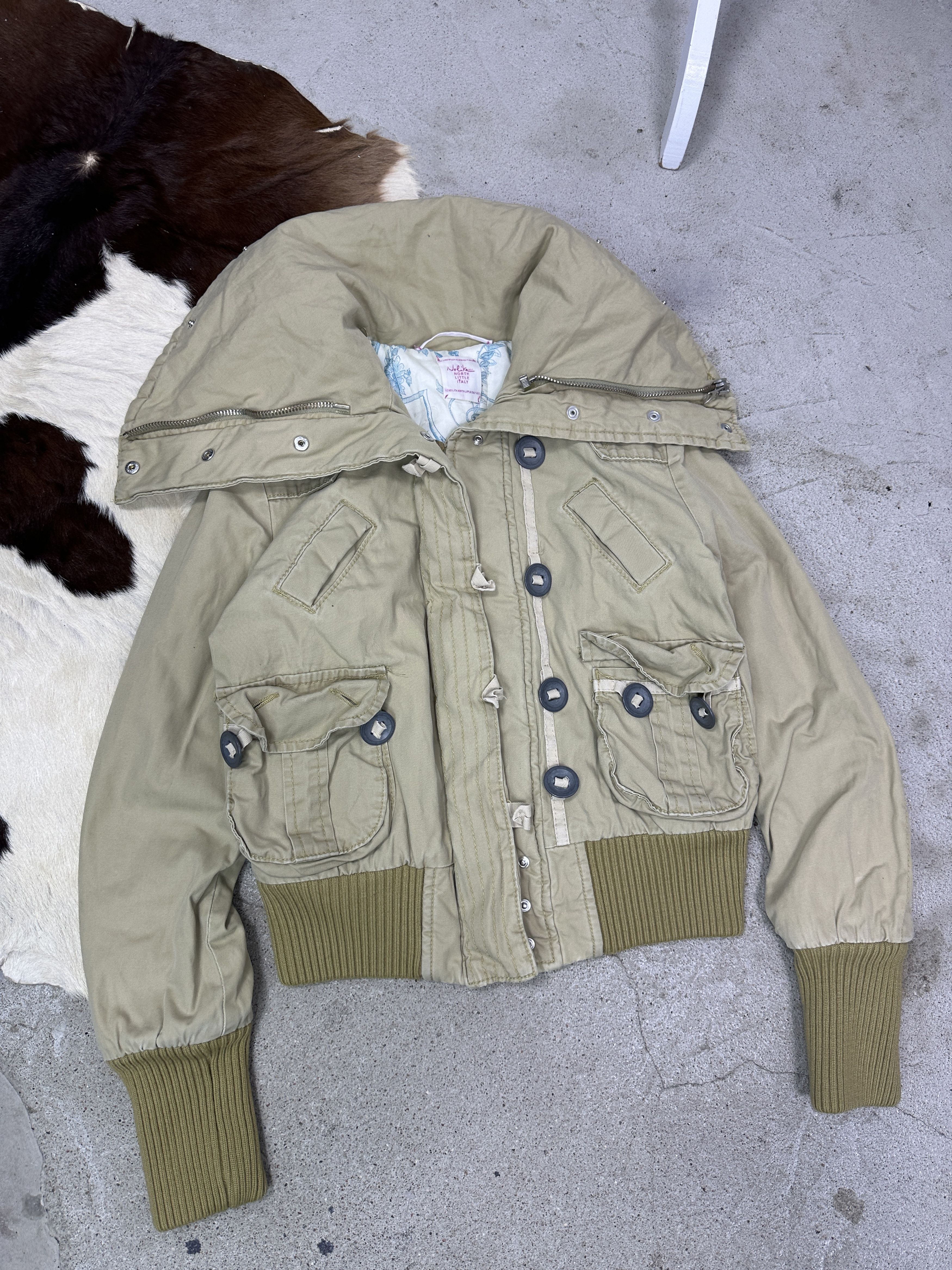 Vintage Vintage Outdoor Military Big Collar Bomber Jacket Y2K Size M / US 6-8 / IT 42-44 - 4 Thumbnail