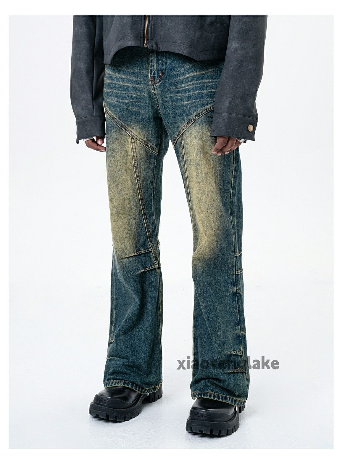 Jean × Vintage washed faded cleanfit yuppie bootcut grunge jeans Size US 32 / EU 48 - 1 Thumbnail