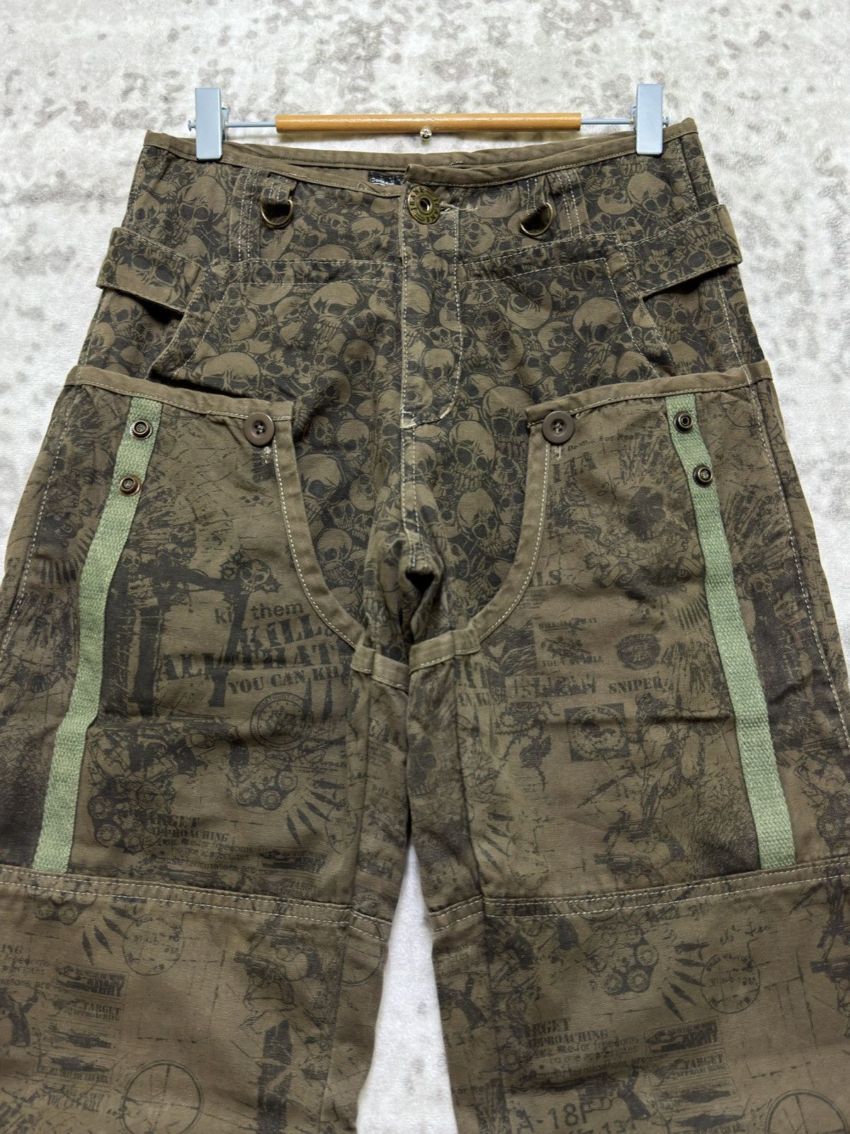 Vintage Risefire Designer Technical Dept Overprint Bondage Pant Size US 29 - 3 Thumbnail