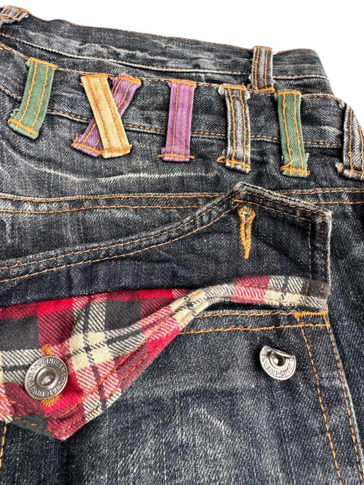 Japanese Brand 🔥Japanese Brand Nylaus Double Waist Distressed Jeans Size US 34 / EU 50 - 9 Thumbnail