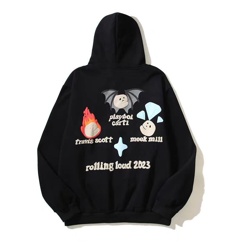 Japanese Brand × Vintage Street Retro Dark Style Fun Skull Print Hooded Sweatshirt Size US XL / EU 56 / 4 - 3 Thumbnail
