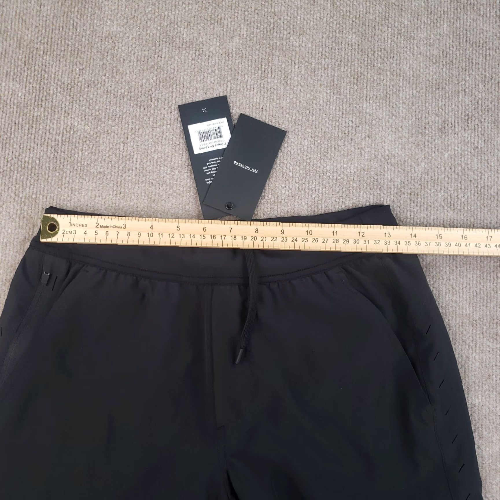 Ten Thousand Ten Thousand Interval Shorts Mens Small Black 7 in Inseam Athletic Drawstring Lined Pockets Gym Running Size US 29 - 2 Thumbnail