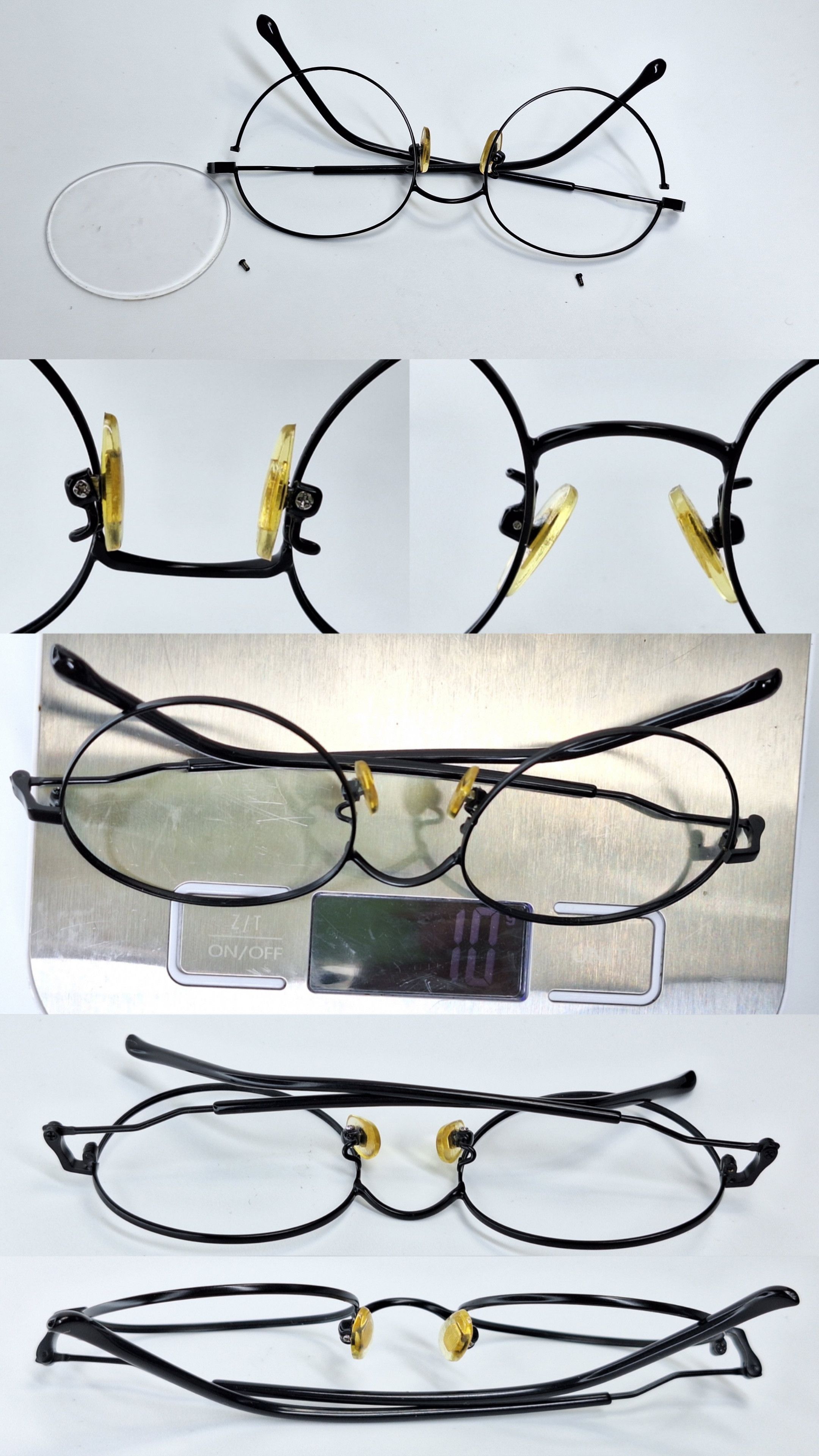 Other Japan Vintage Sabae 7g Beta Titanium Round Eyeglass Frame Size ONE SIZE - 9 Thumbnail