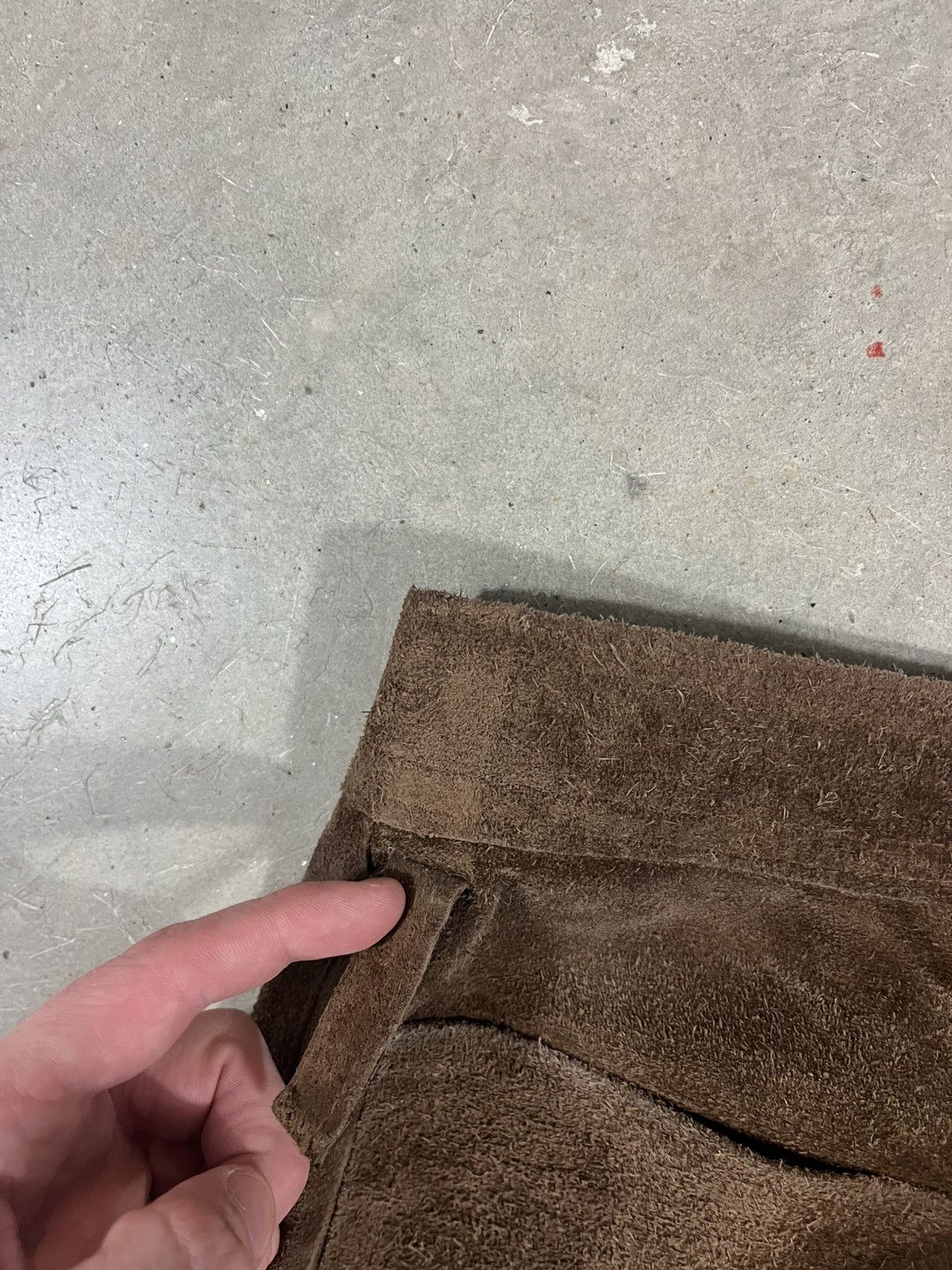 Vintage Vintage 70s Brown Suede Leather Bootcut Pants 33x32 Size US 30 / EU 46 - 8 Thumbnail
