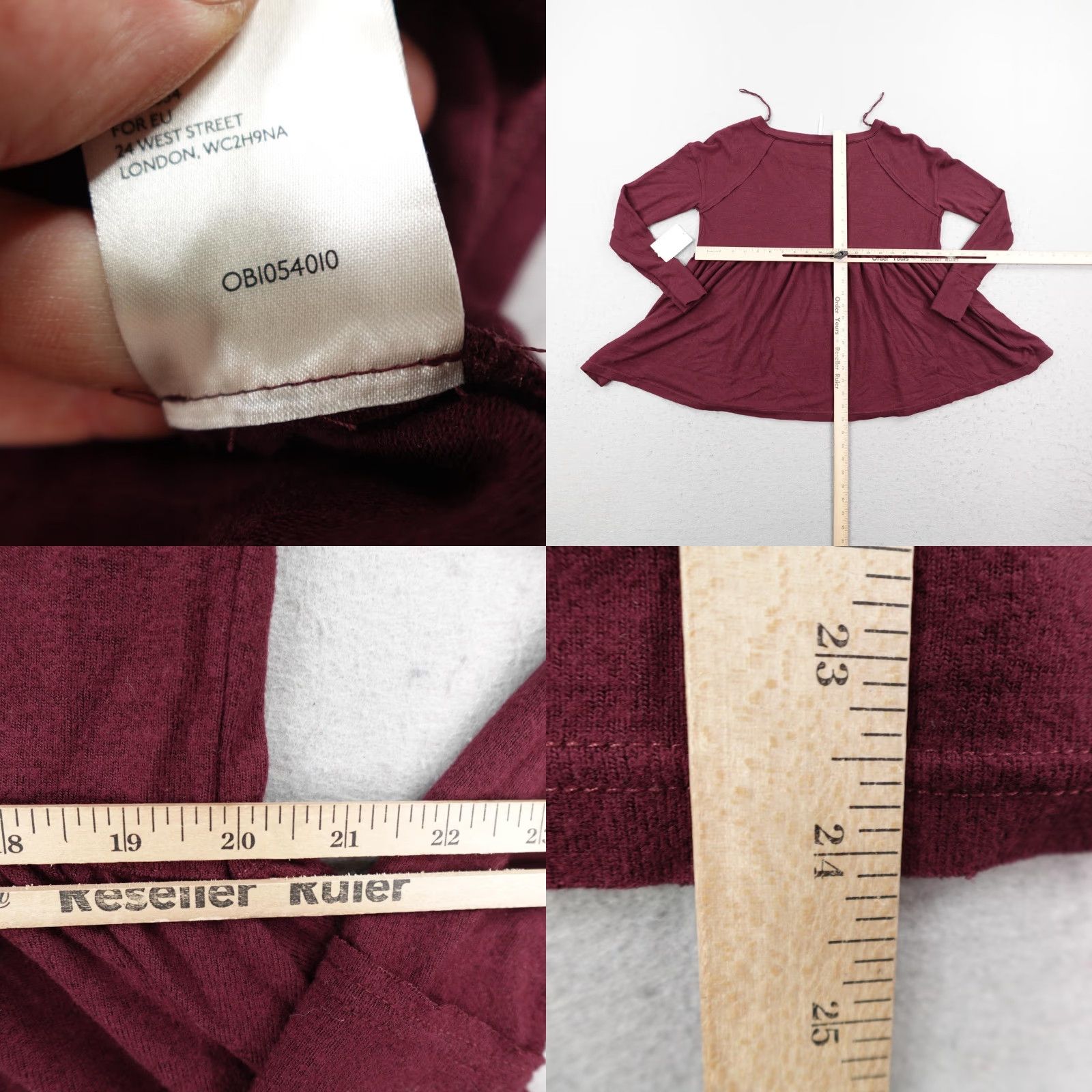 Free People Free People Shirt Womens XS Garnet Red Forever Your Girlfriend Empress Top Knit Womens Size XS / US 0-2 / IT 36-38 - 8 Thumbnail
