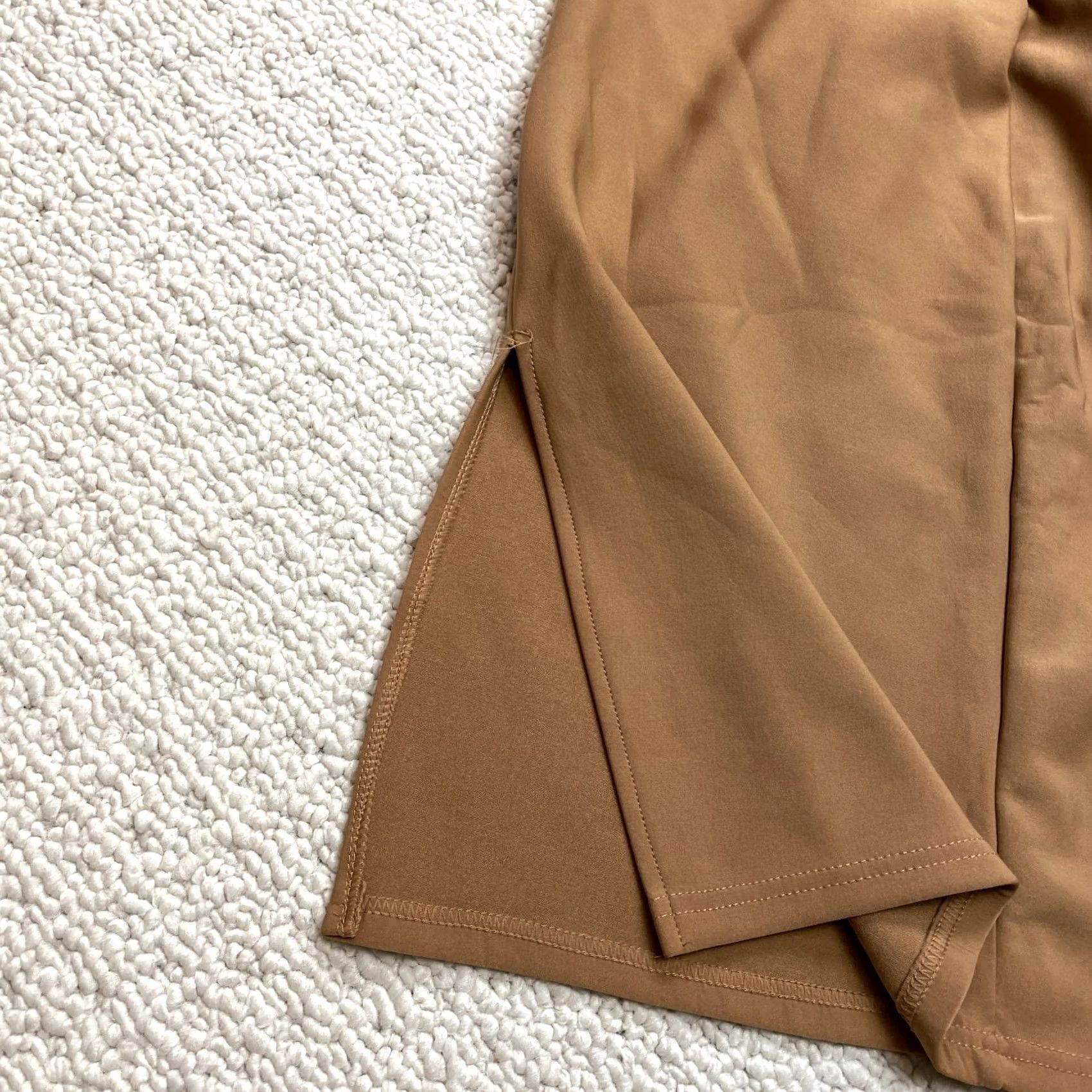 Vintage VINTAGE New Mix Skirt 2XL Brown Solid Knee Length Slit A-Line Junior Womens Skirt Size 40" / US 18 - 4 Thumbnail