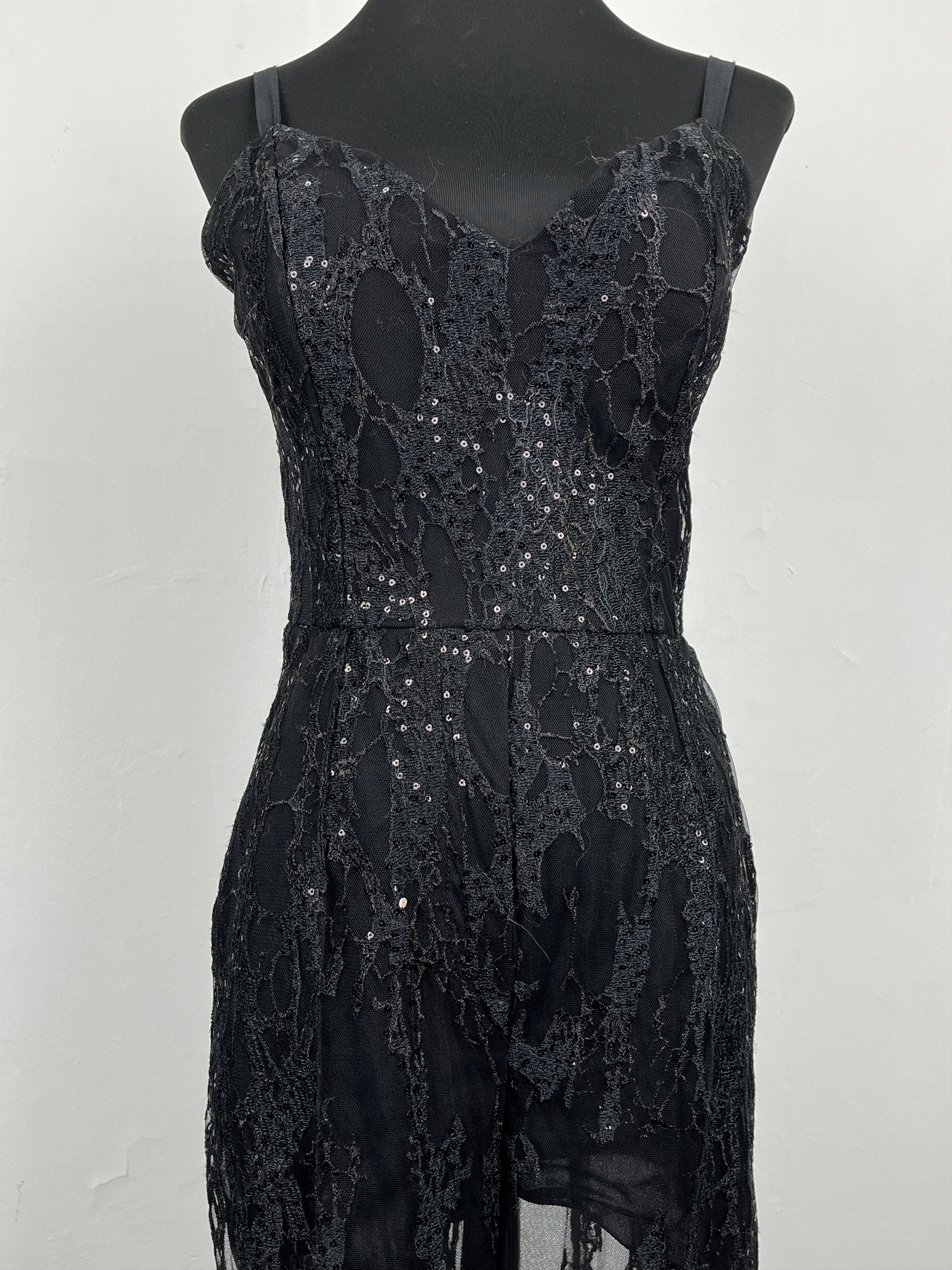 Elie Saab Elie Saab Black Full Sequinned Strap Jumpsuit Size XXS / US 00 / IT 34 - 4 Thumbnail