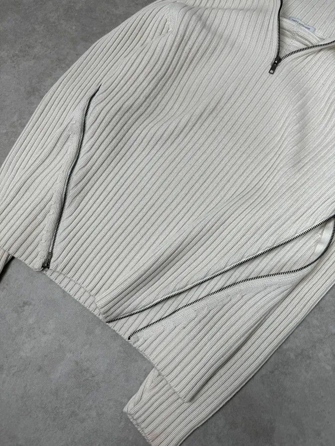 Daniele Alessandrini 2000S Daniele Alessandrini Multi-Zip Creamy White Wool Sweater Size US S / EU 44-46 / 1 - 6 Thumbnail