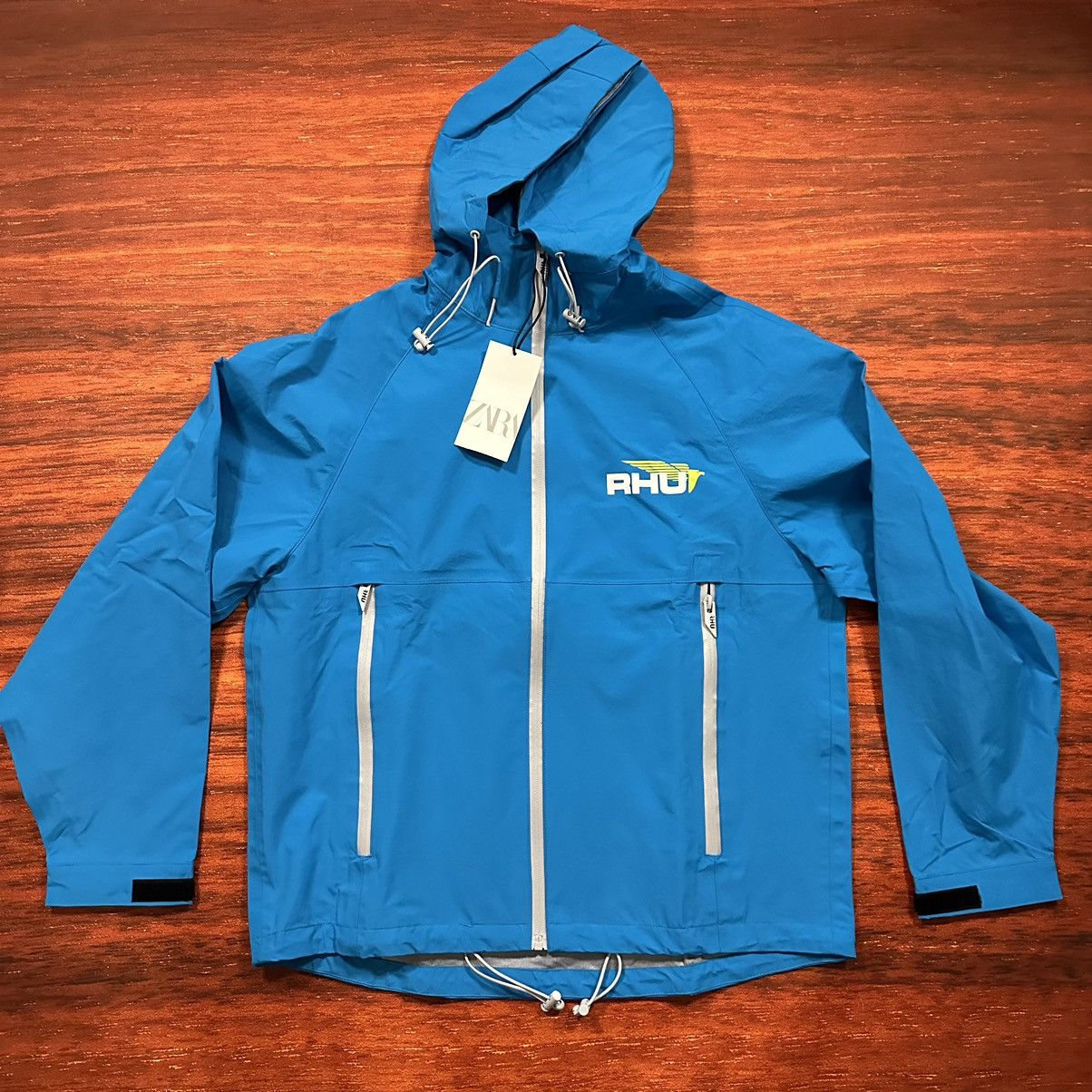 Rhude × Zara Brand NWT Rhude x Zara Blue Windbreaker Jacket - Size XL Size US XL / EU 56 / 4 - 1 Thumbnail