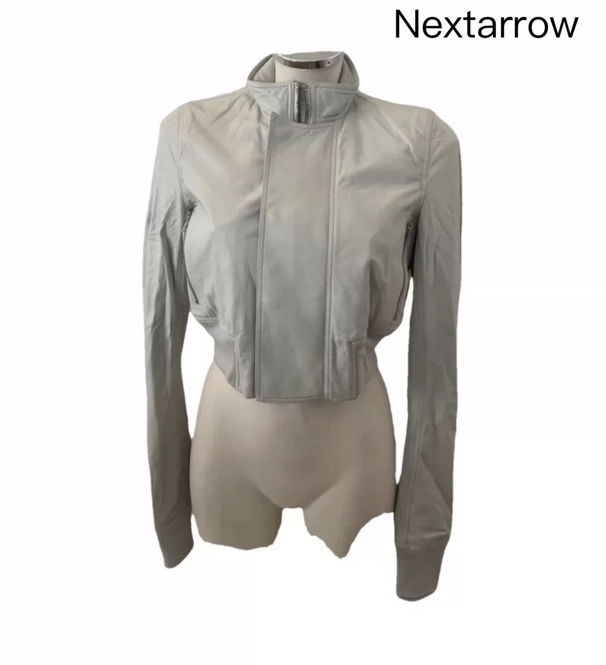 Rick Owens Rick Owens leather pioneer design white cycling jacket Size US M / EU 48-50 / 2 - 1 Thumbnail