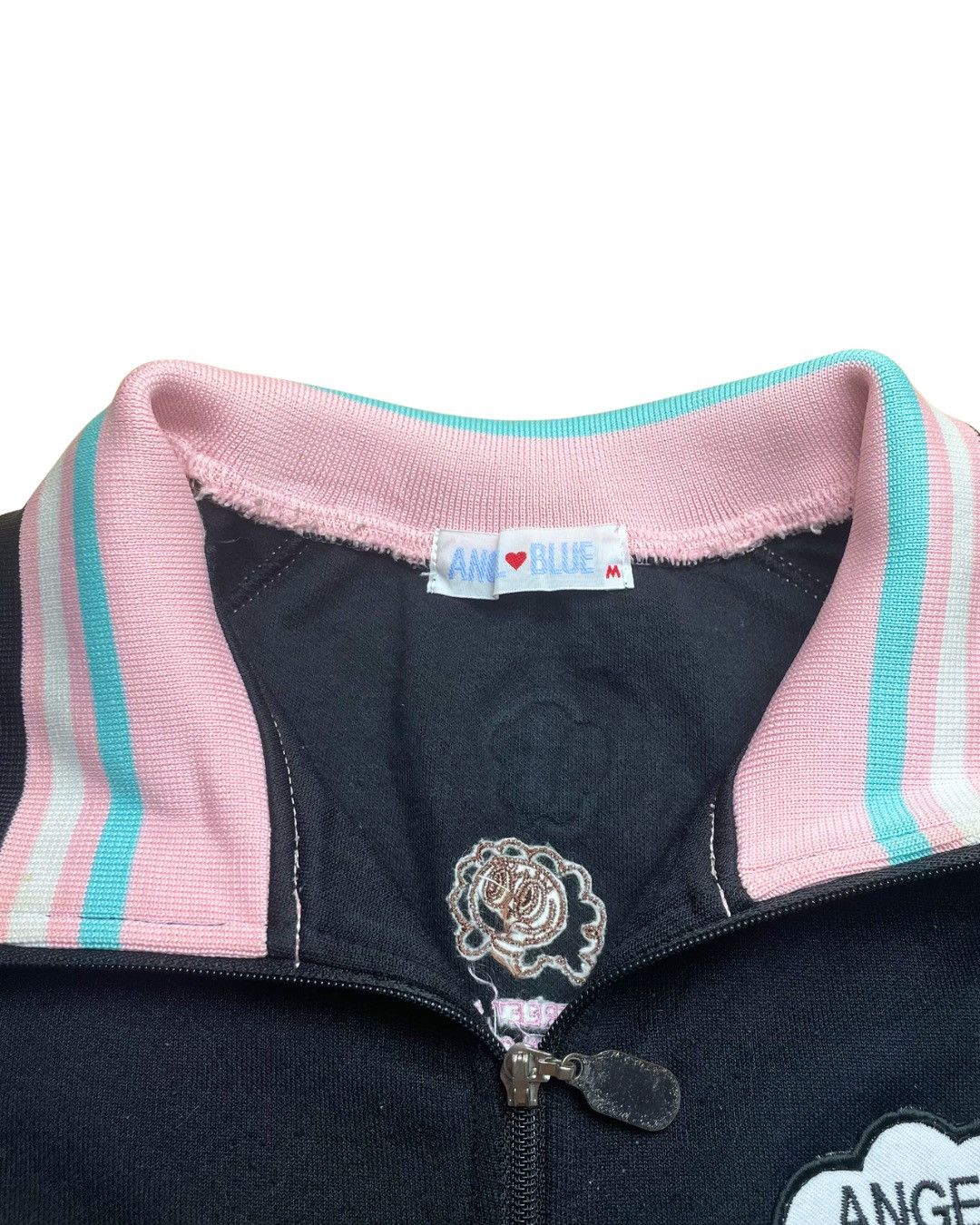 Angel Blue Angel Blue Nakamurakun Pink on Black Typography Track Jacket Size S / US 4 / IT 40 - 3 Thumbnail
