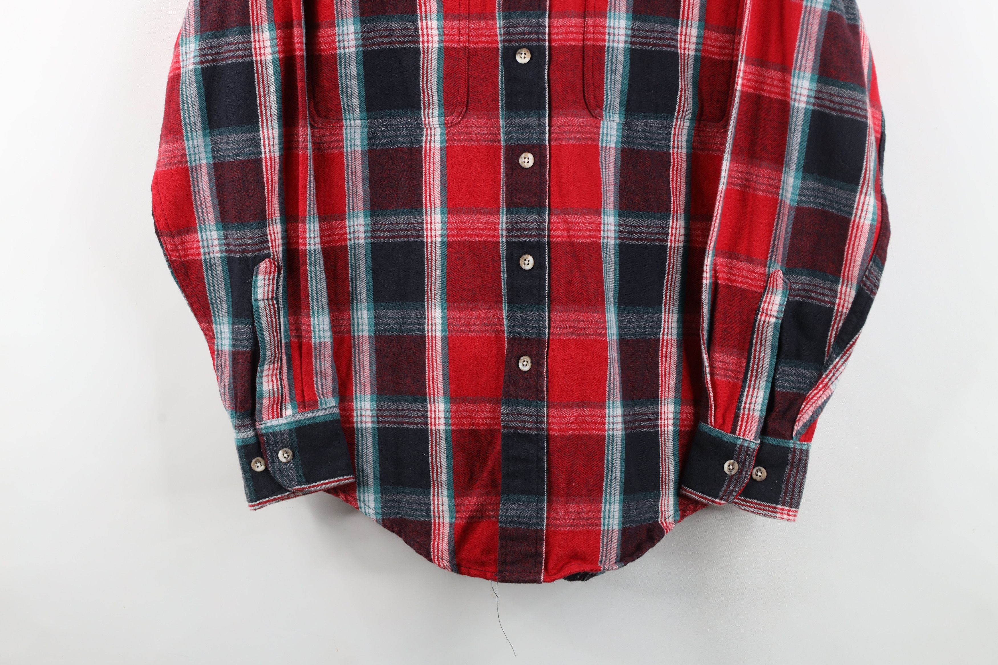 Vintage Vintage 90s Streetwear Heavyweight Button Shirt Plaid Size US S / EU 44-46 / 1 - 3 Thumbnail