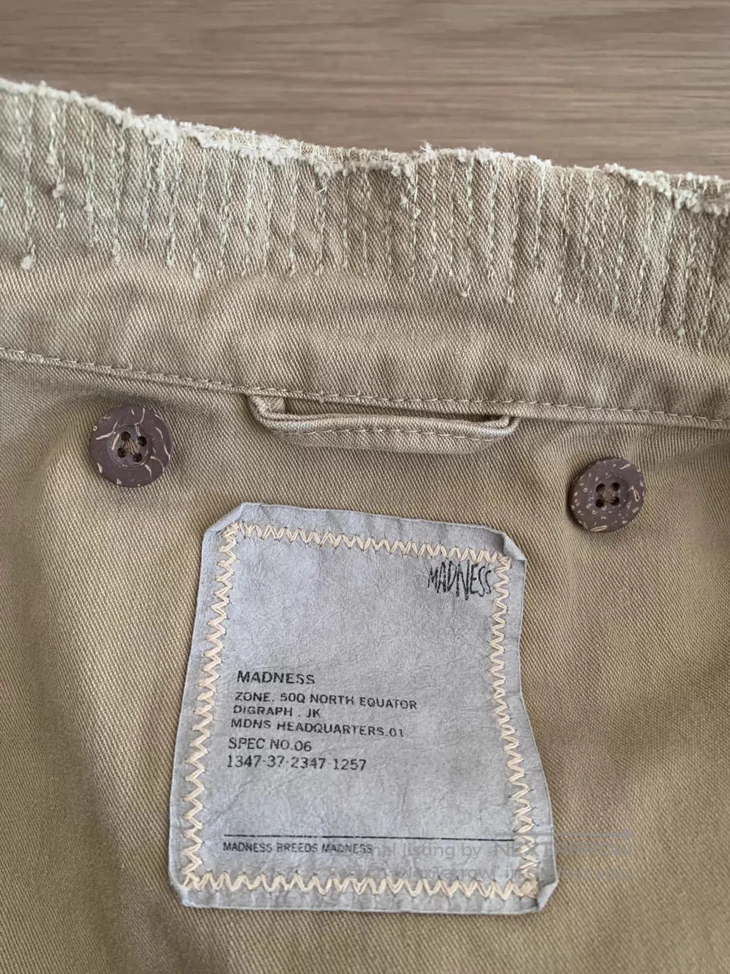 Madness Beige Utility Jacket with Multiple Pockets. Size US XL / EU 56 / 4 - 4 Thumbnail