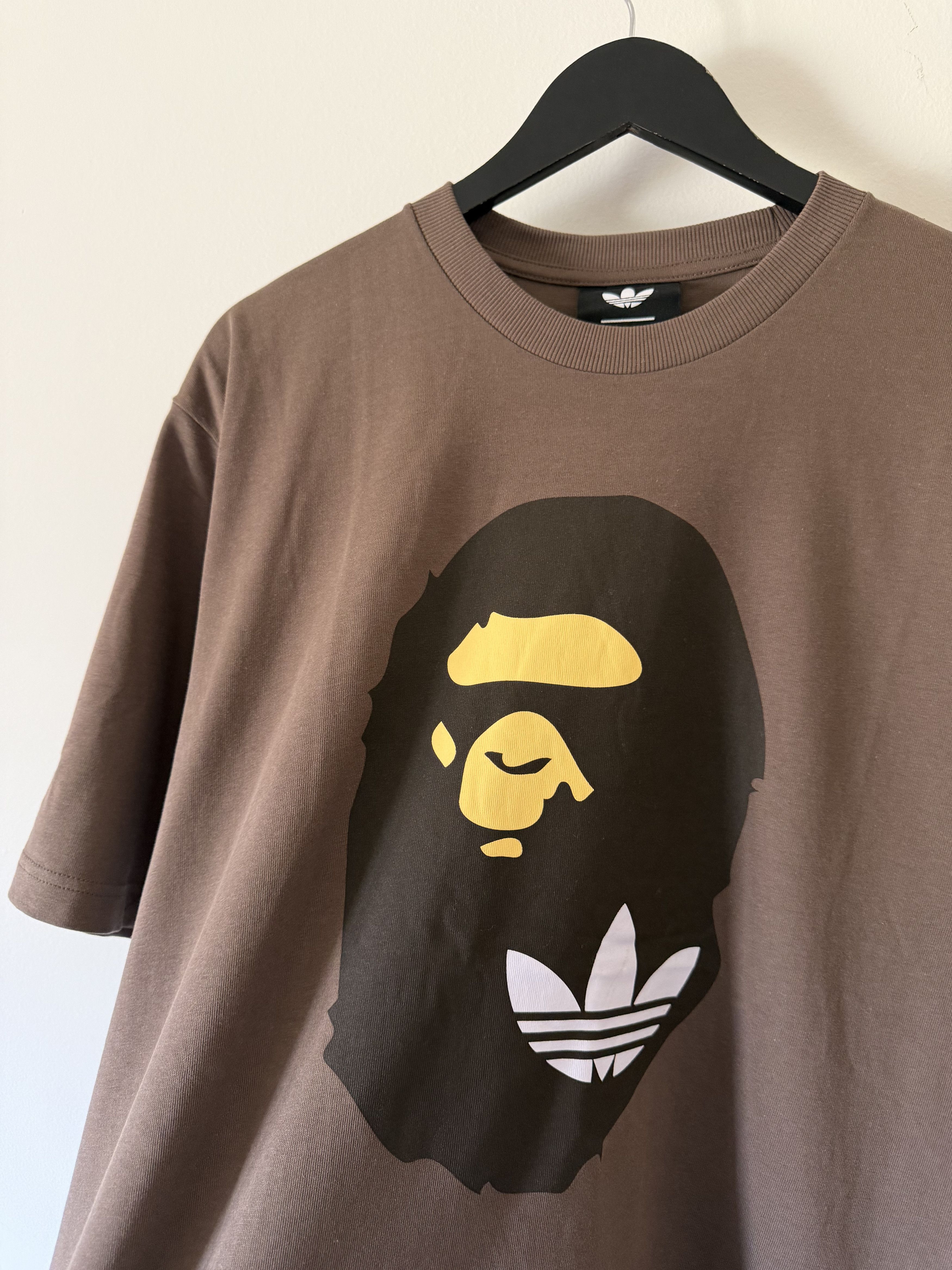 Adidas × Bape Bape Adidas Ape Head Tee in Brown Size US XXL / EU 58 / 5 - 2 Thumbnail