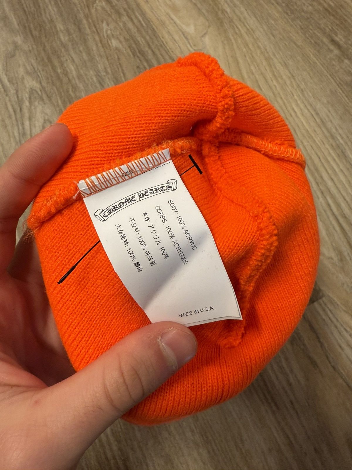 Chrome Hearts Chrome Hearts CH Logo Beanie Orange Size ONE SIZE - 3 Thumbnail