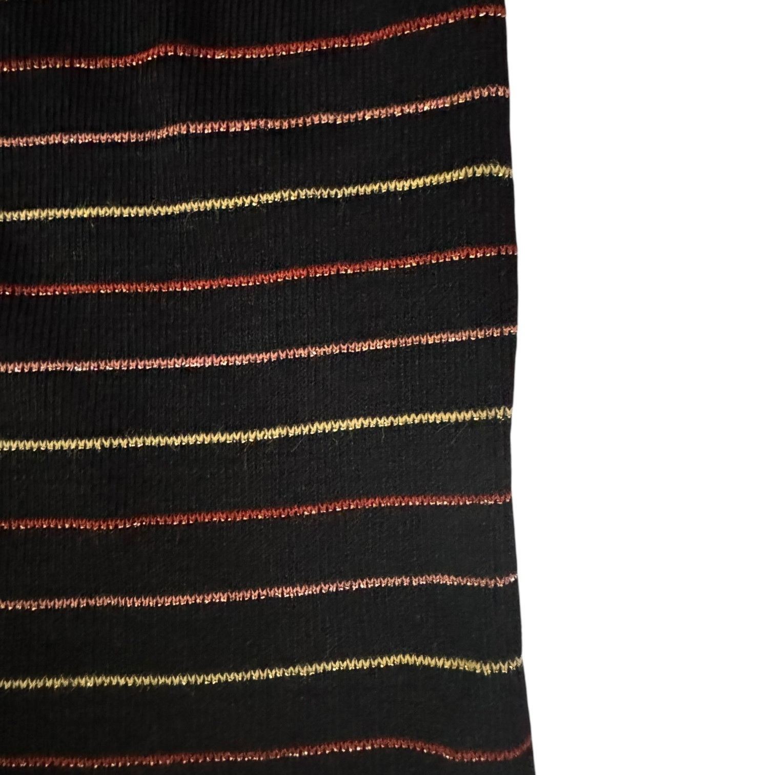 Sears Vintage Sears Italian Turtleneck Black w/Metallic Stripes SM Size S / US 4 / IT 40 - 3 Thumbnail