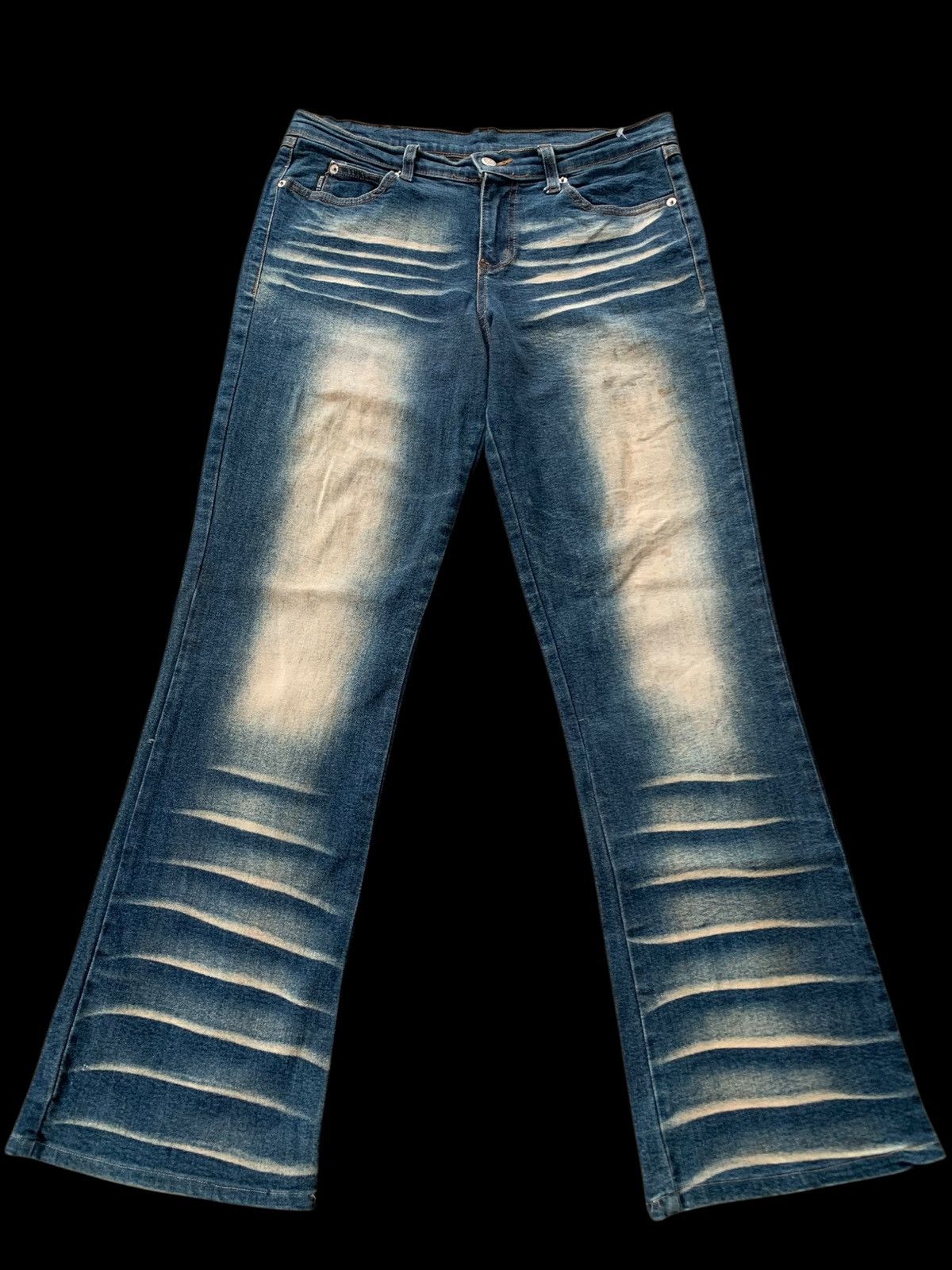 If Six Was Nine × Japanese Brand × Vintage Watch L.A Jeans Flare Vintage Distressed Denim Size 32" / US 10 / IT 46 - 1 Thumbnail