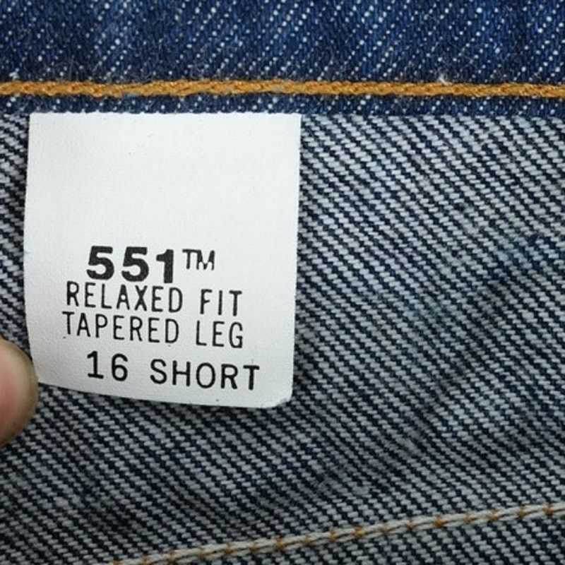 Levi's Vintage 90s Levis 551 Jeans 16 Short Relaxed Fit Tapered Leg Size 38" / US 16 / IT 52 - 10 Thumbnail