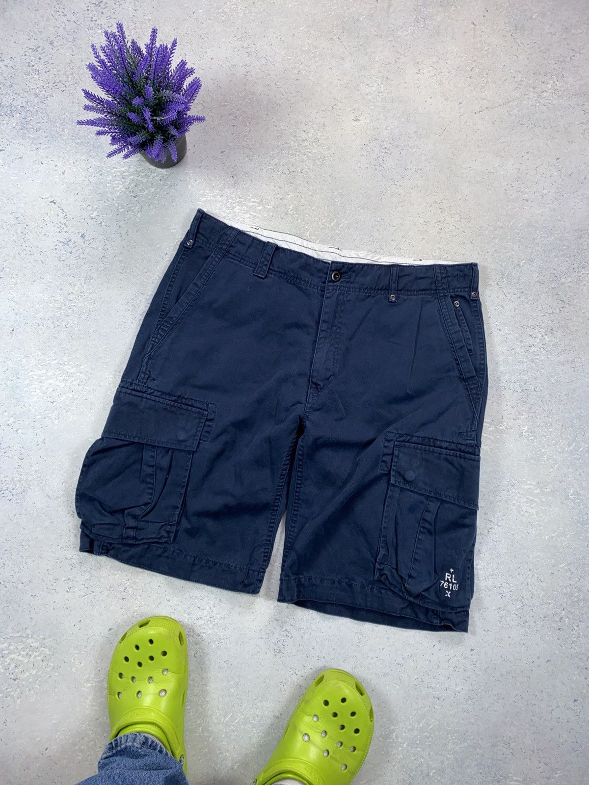 Polo Ralph Lauren × Ralph Lauren × Vintage Vintage Polo Ralph Lauren Men’s Cargo Shorts Size 36 Size US 36 / EU 52 - 1 Thumbnail