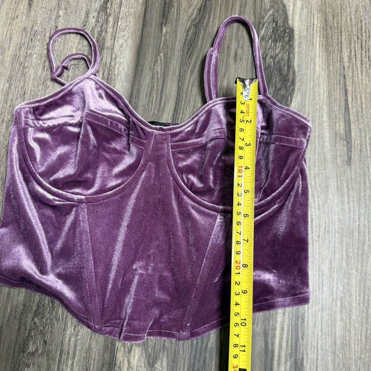 Kendall And Kylie Kendall & Kylie Purple Velvet Crop Top Size M / US 6-8 / IT 42-44 - 7 Thumbnail