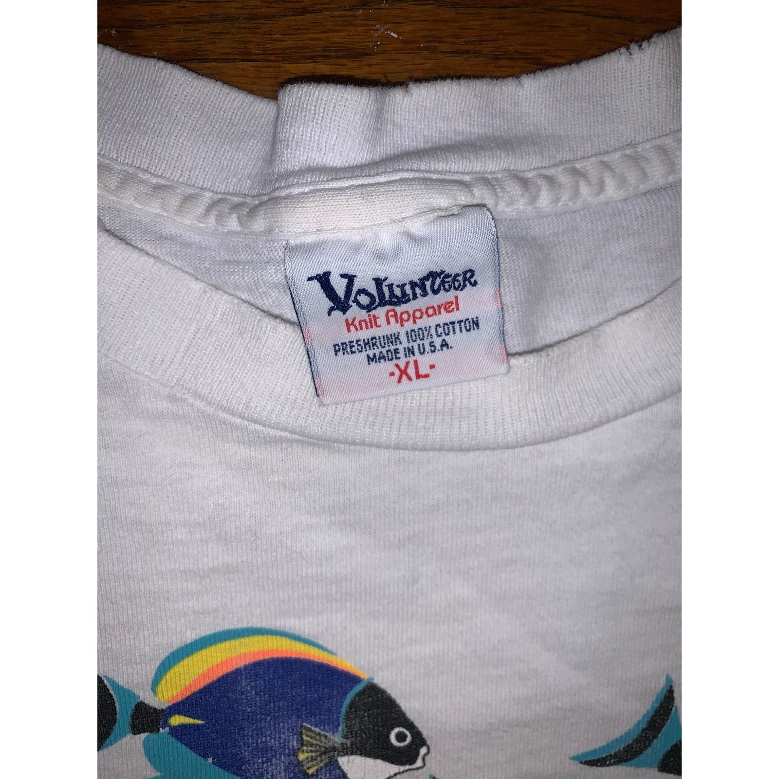 Other × Vintage Sunset Beach Blue Tang Fish T Shirt USA White XL 90s Coastal Size US XL / EU 56 / 4 - 3 Thumbnail