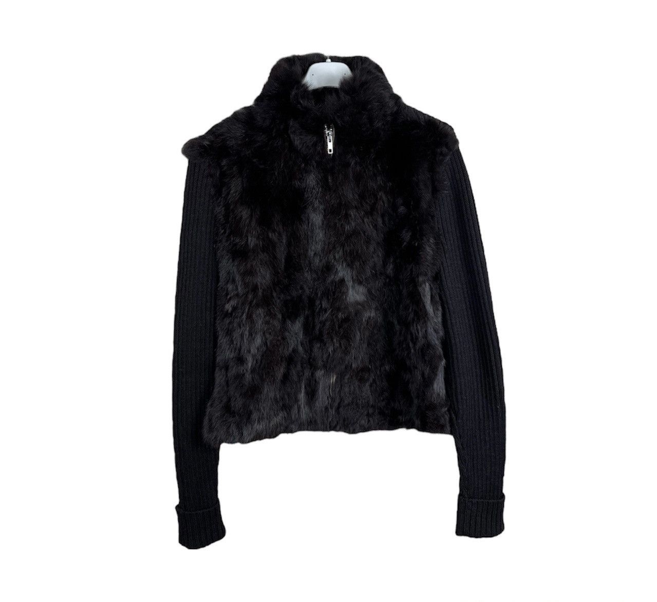 If Six Was Nine × Japanese Brand × Vintage Vintage real fur sweater cardigan zip knit hoodie sweatshirt Size L / US 10 / IT 46 - 1 Thumbnail