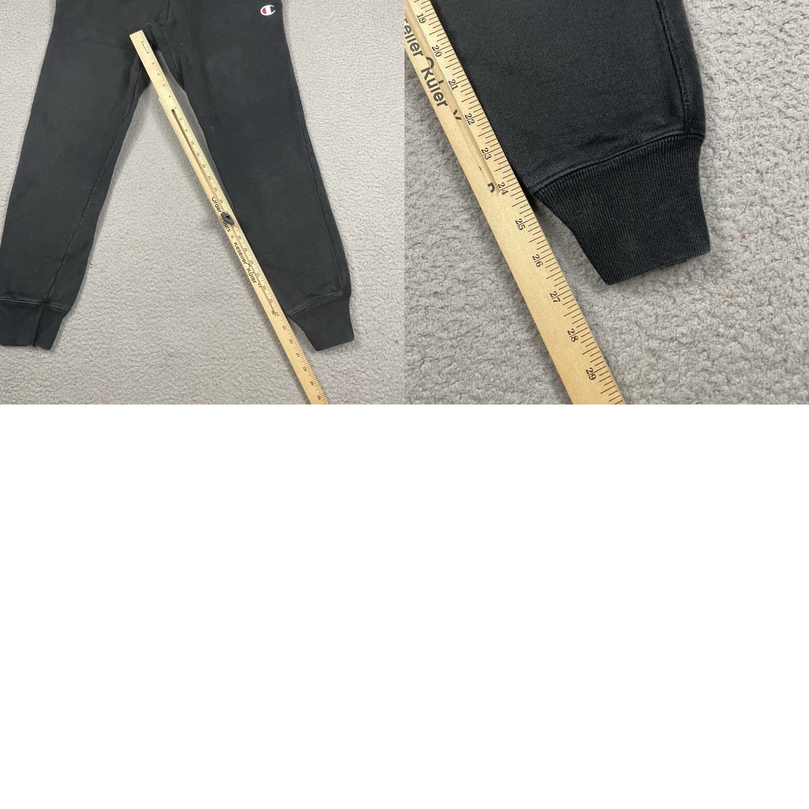Champion Champion Sweatpants Adult Small Black Casual Distressed Tapered S Regular Men Pull On Size US 29 - 9 Thumbnail