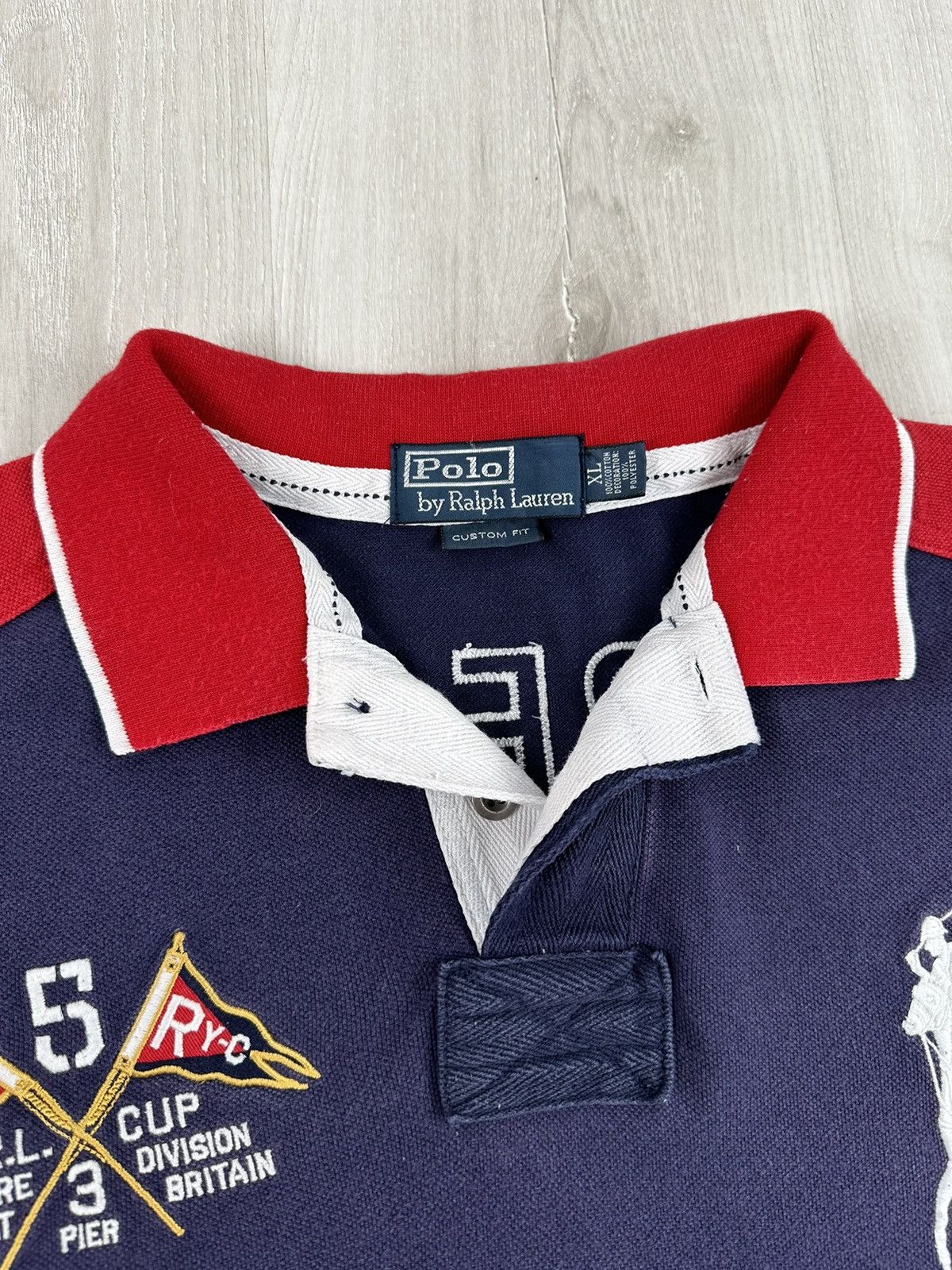 Vintage Polo Ralph Lauren GBR Great Britain Logo Chief Keef Style Size US XL / EU 56 / 4 - 4 Thumbnail