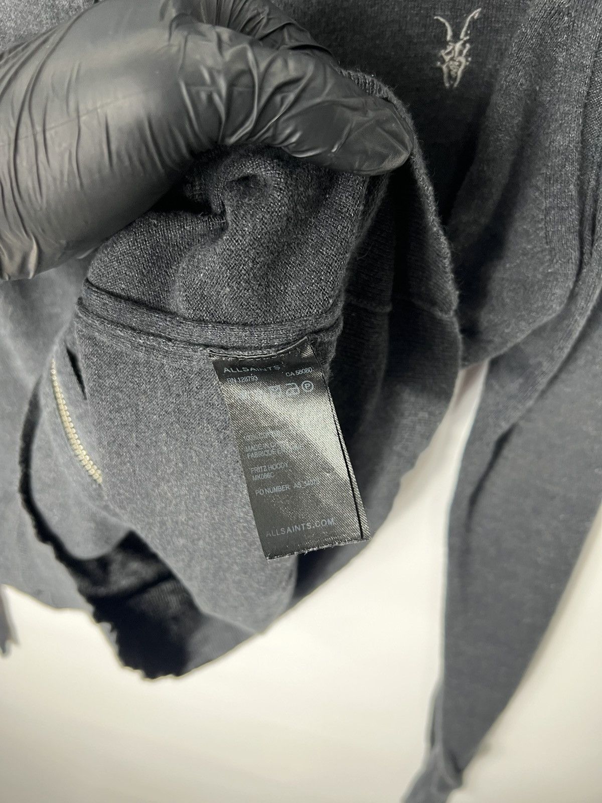Allsaints Vintage streetwear y2k avant gard opium Allsaints Zip Hoodie Size US M / EU 48-50 / 2 - 5 Thumbnail