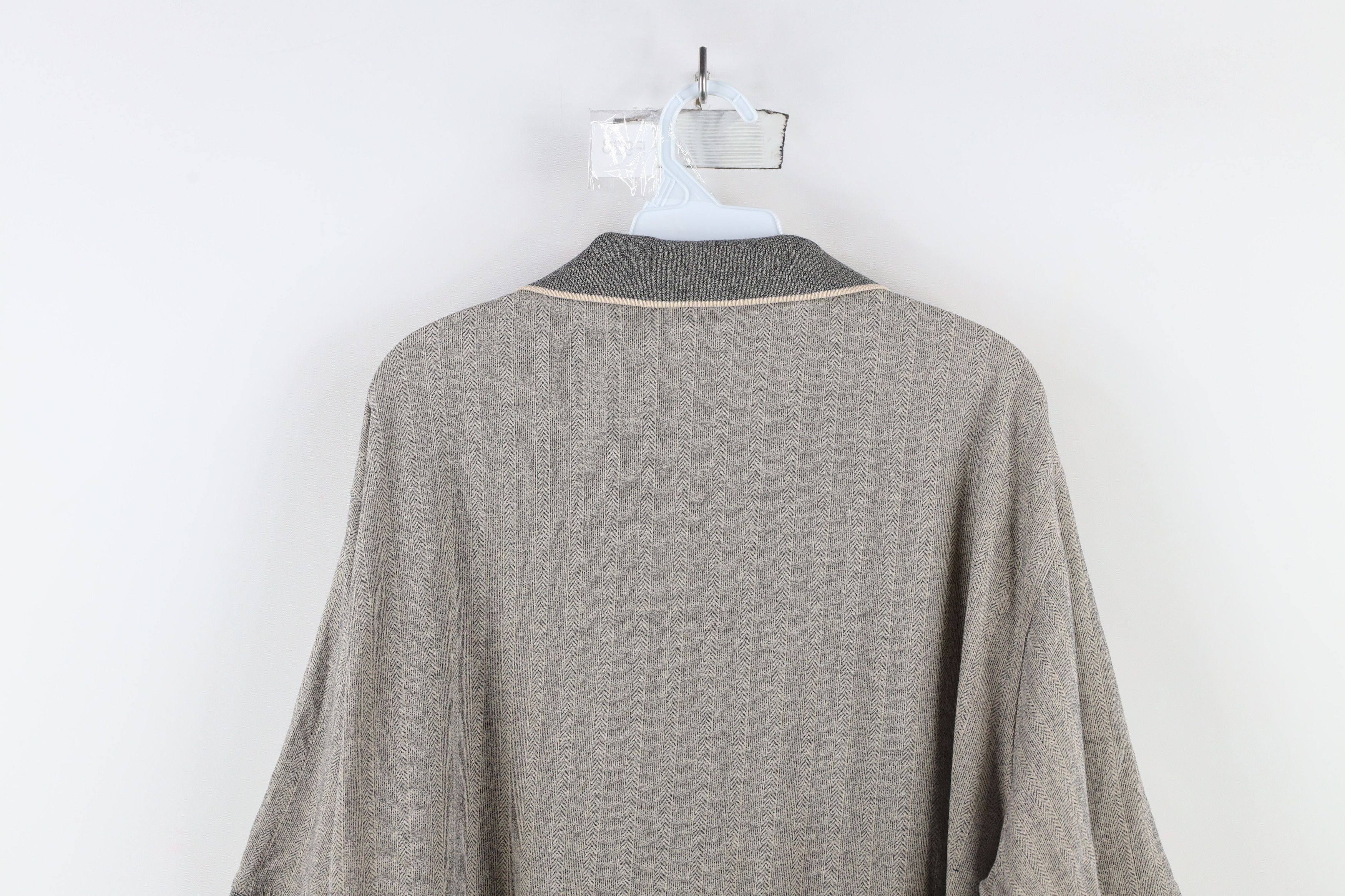 Vintage Vintage 90s Streetwear Herringbone Collared Polo Shirt Size US XL / EU 56 / 4 - 9 Thumbnail