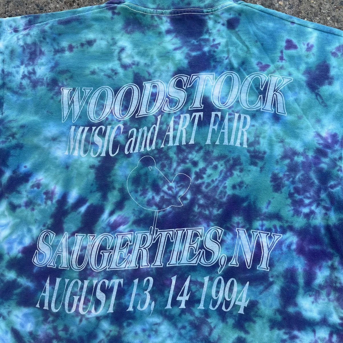 Band Tees Vtg 94 WOODSTOCK Music Festival Single Stitch Tye Dye Shirt Size US XL / EU 56 / 4 - 6 Thumbnail