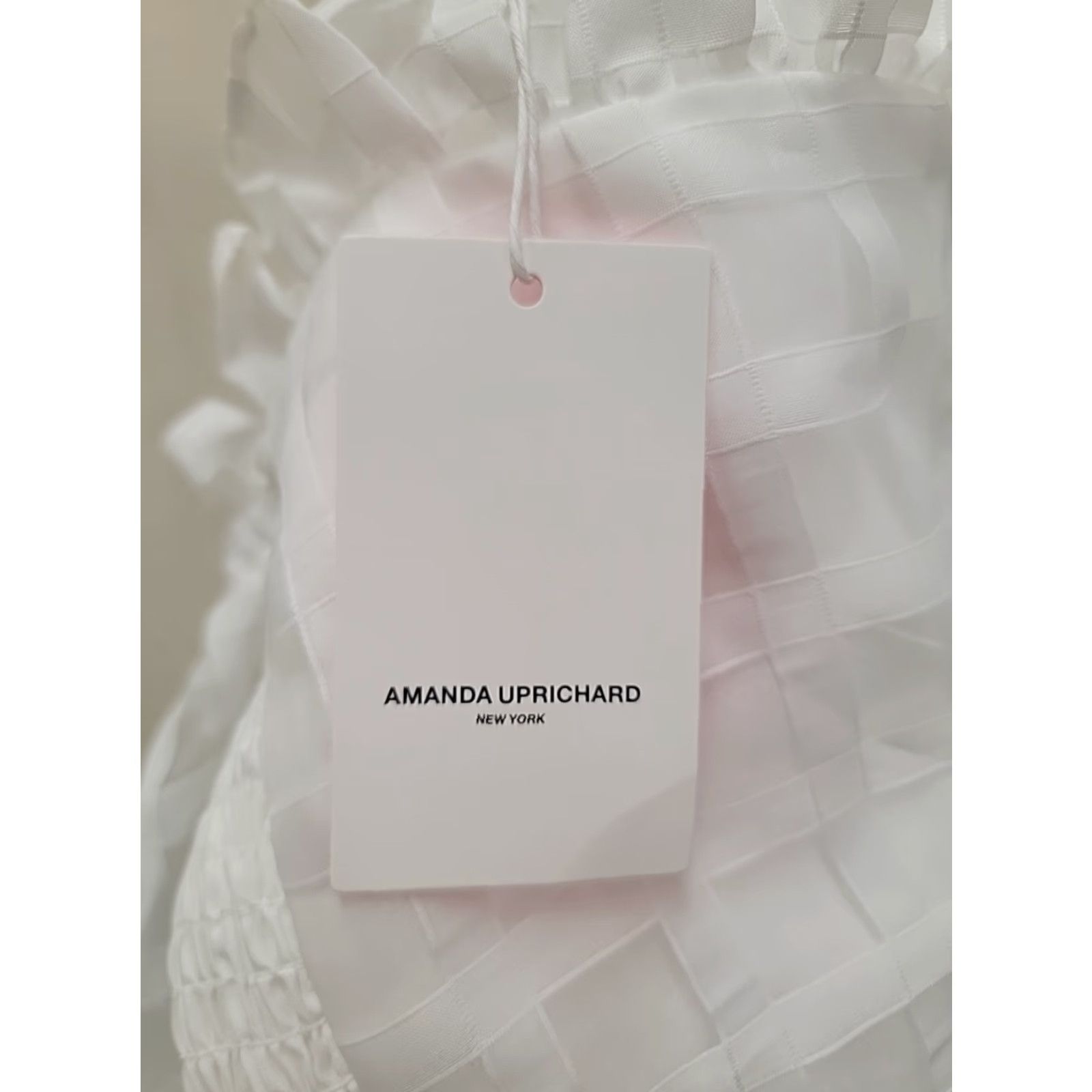 Amanda Uprichard Amanda Uprichard Lynda Checkered white ruffle off shoulder bodysuit M Size M / US 6-8 / IT 42-44 - 5 Thumbnail