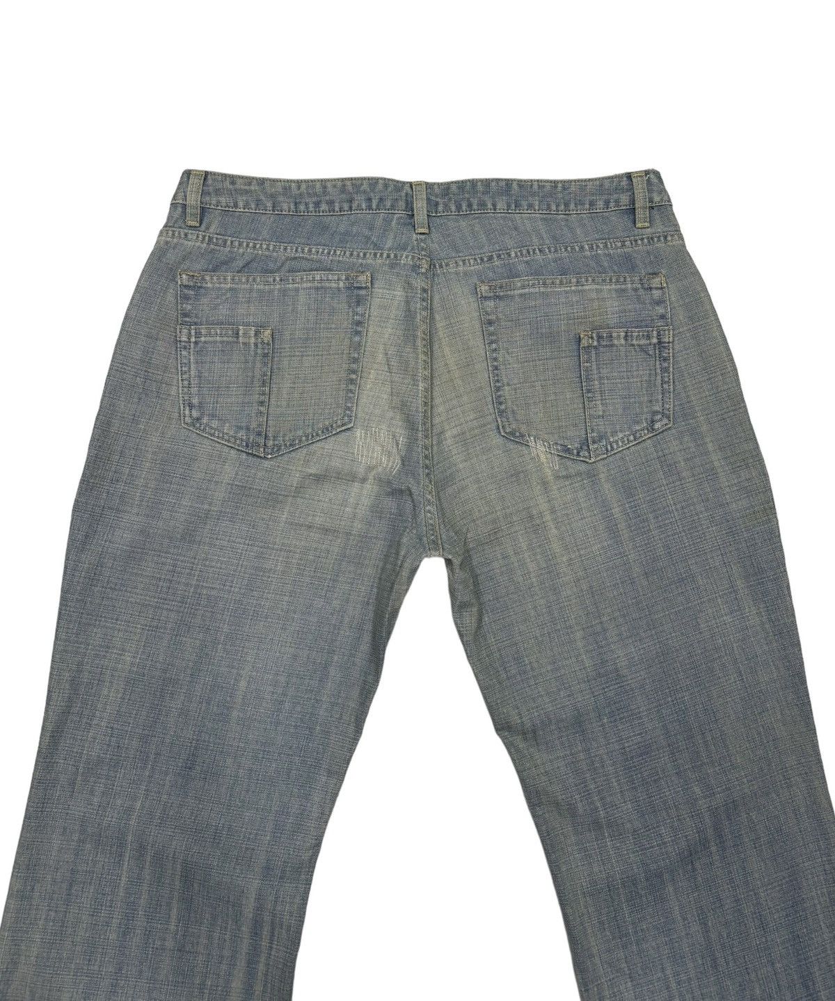 20471120 VINTAGE MAD HECTIC FLARE BAGGY DISTRESSED DENIM JEANS Size US 36 / EU 52 - 9 Thumbnail