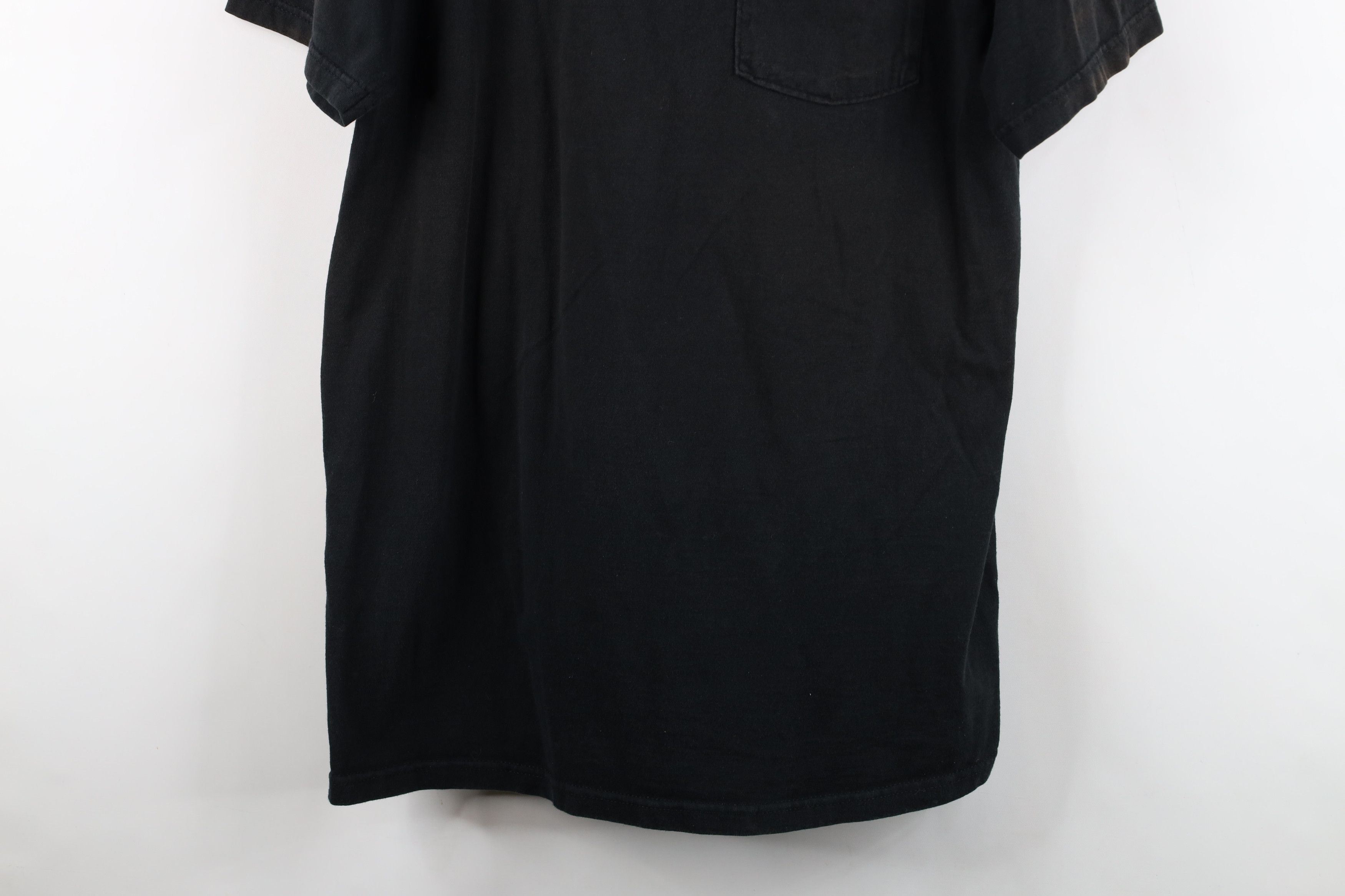 Vintage Vintage 90s Streetwear Heavyweight Cotton T-Shirt Black Size US XL / EU 56 / 4 - 3 Thumbnail