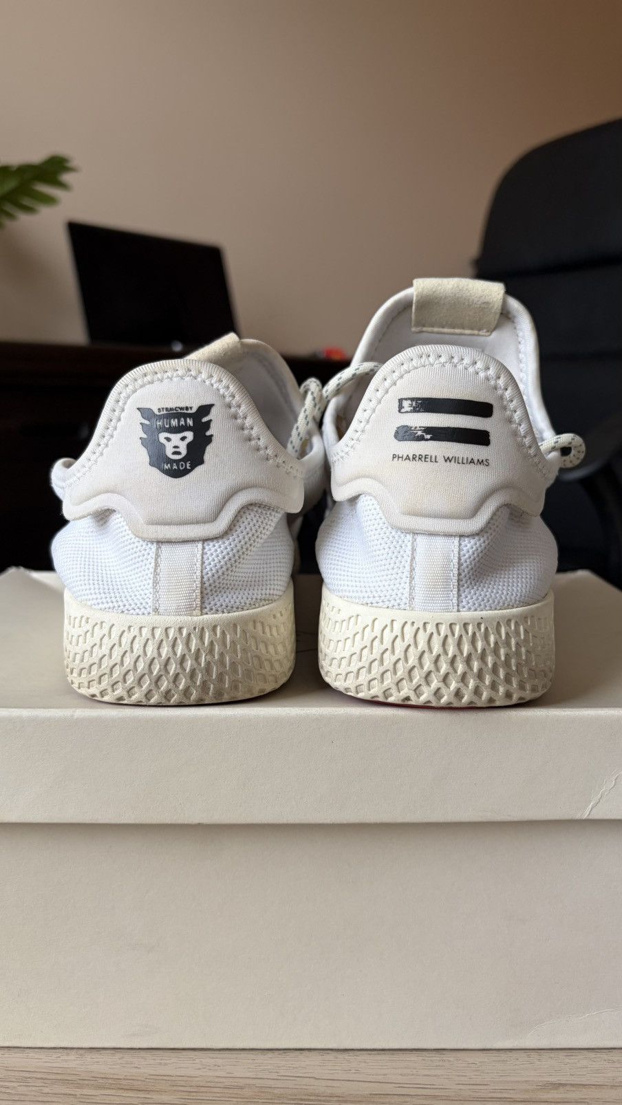 Adidas × Pharrell Adidas x Pharrell Williams Tennis HU Human Made White US 8 Size US 8 / EU 41 - 3 Thumbnail